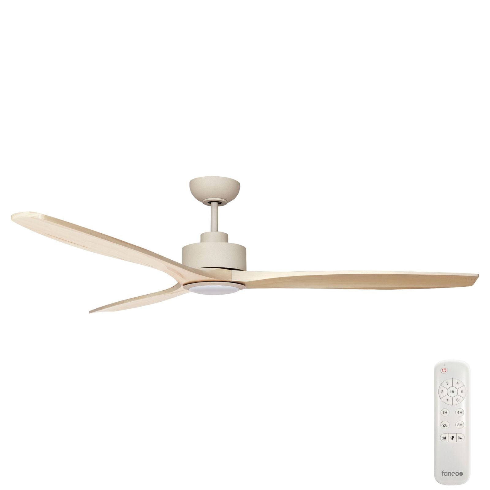 Hero Fanco EarthFirst Wynd 60'' (152cm) DC Ceiling Fan with LED Light - Ecru and Natural Timber KF2321/619A - The Blue Space