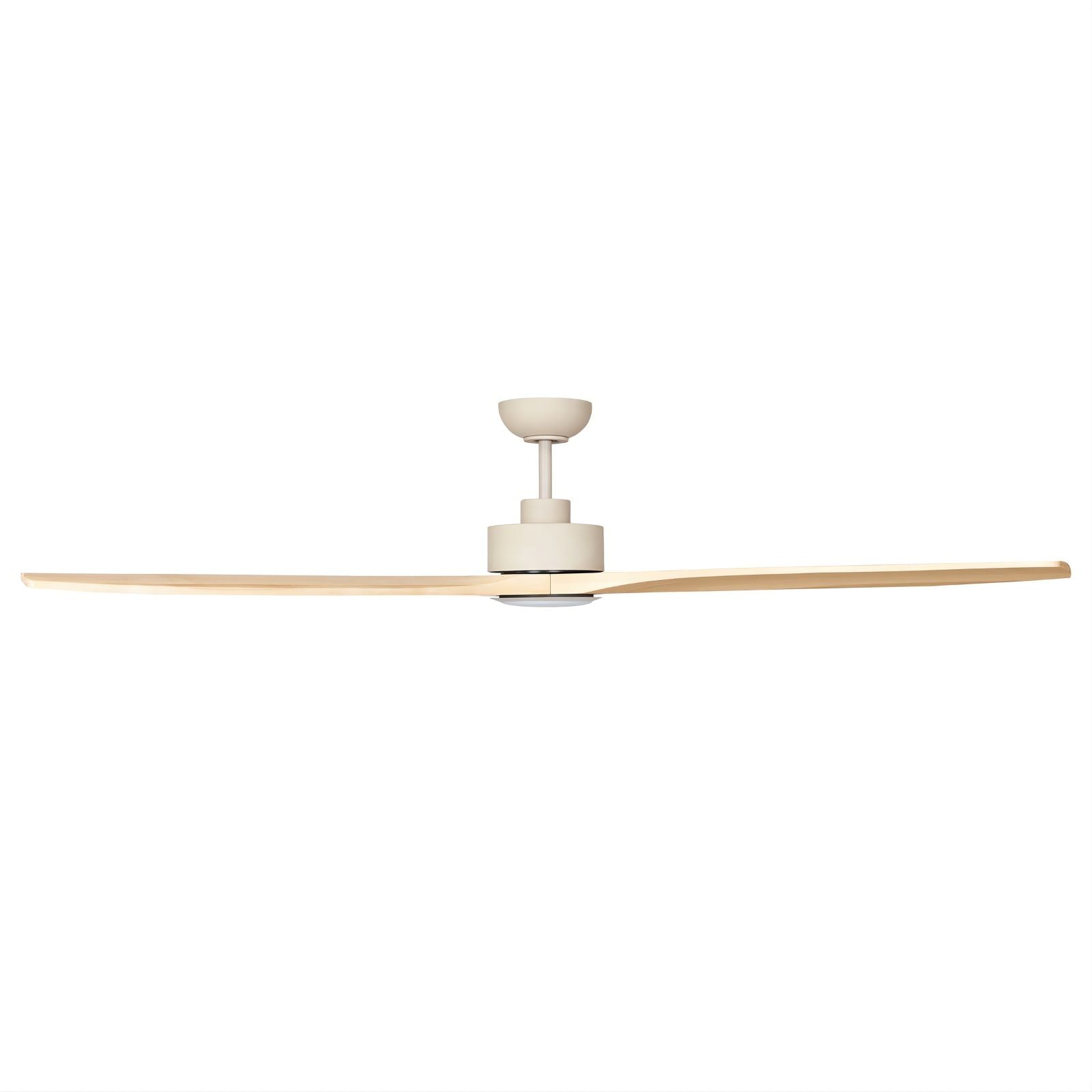 Side Fanco EarthFirst Wynd 60'' (152cm) DC Ceiling Fan with LED Light - Ecru and Natural Timber KF2321/619A - The Blue Space