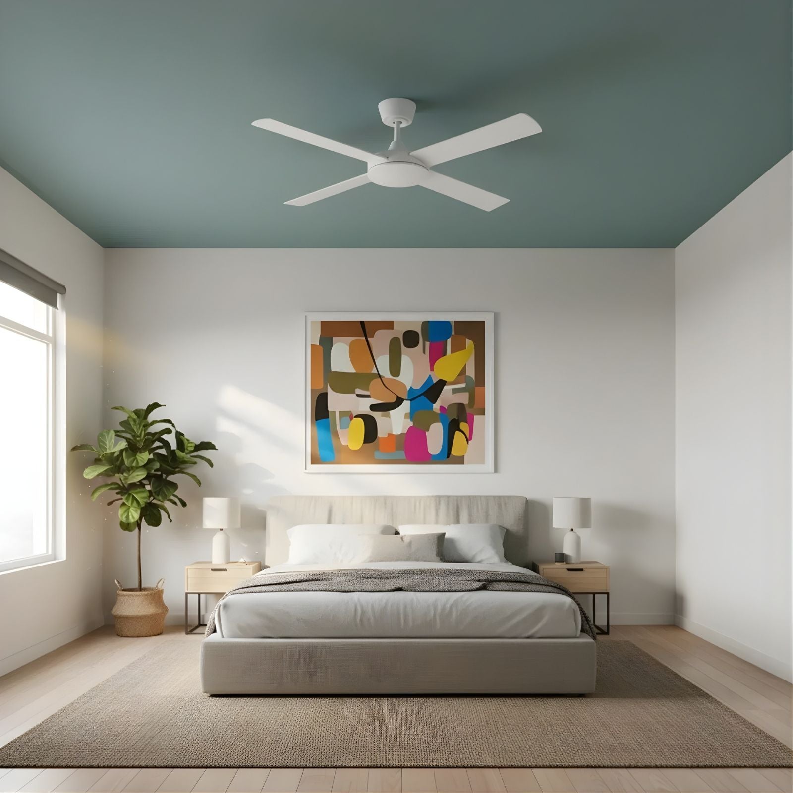 Lifestyle Fanco Eco Silent Pro 48'' (122cm) DC Ceiling Fan White F1100/101C - The Blue Space