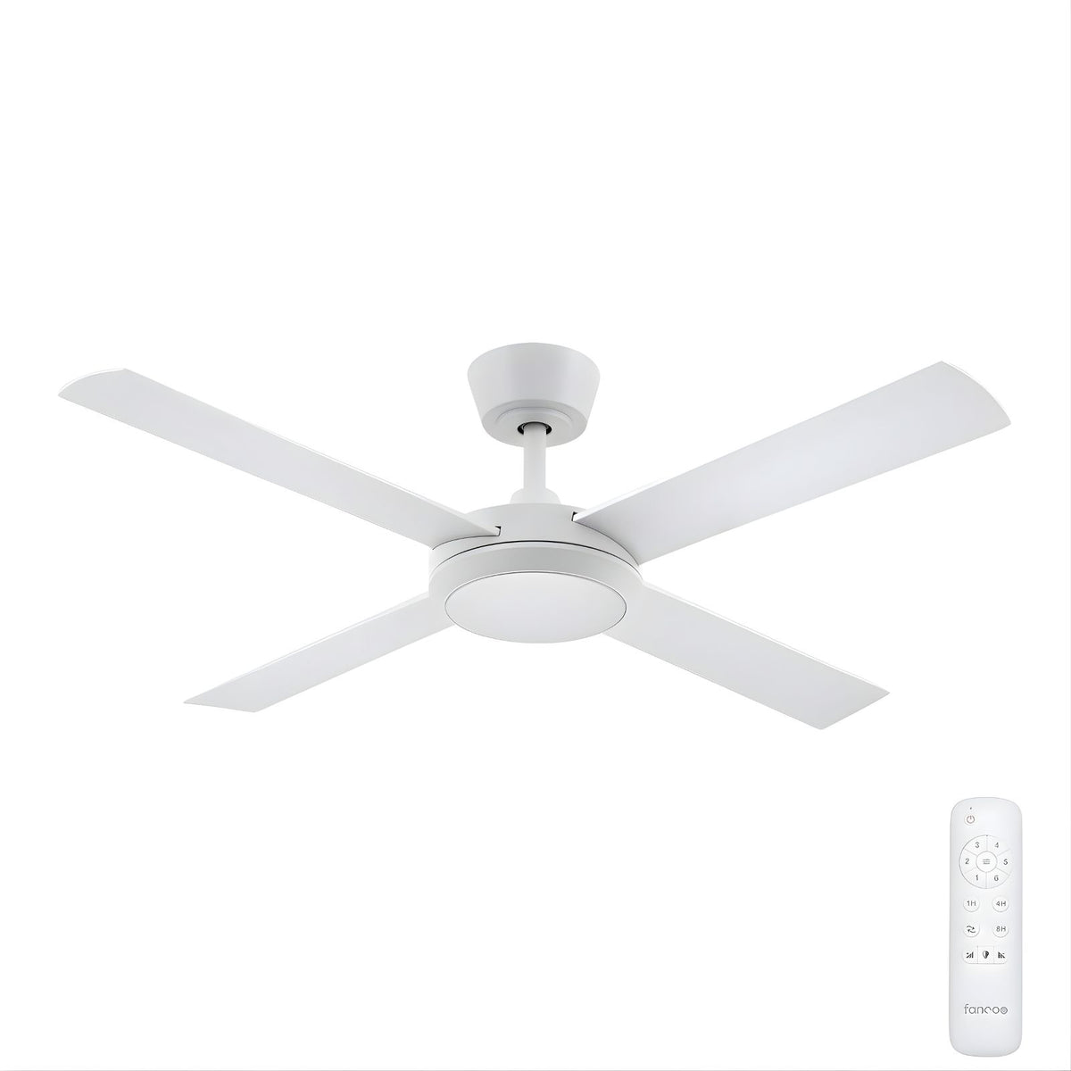 Fanco Eco Silent Pro 48'' (122cm) DC Ceiling Fan with LED Light White F1101/101C - The Blue Space