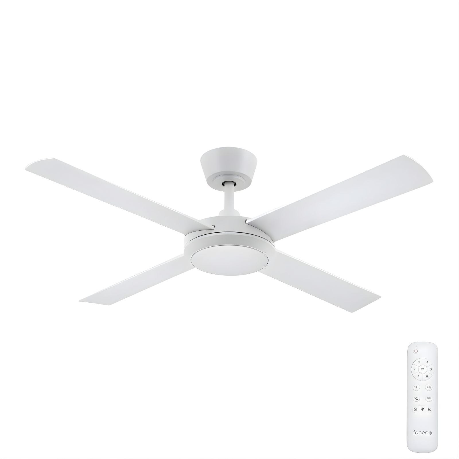 Fanco Eco Silent Pro 48'' (122cm) DC Ceiling Fan with LED Light White F1101/101C - The Blue Space