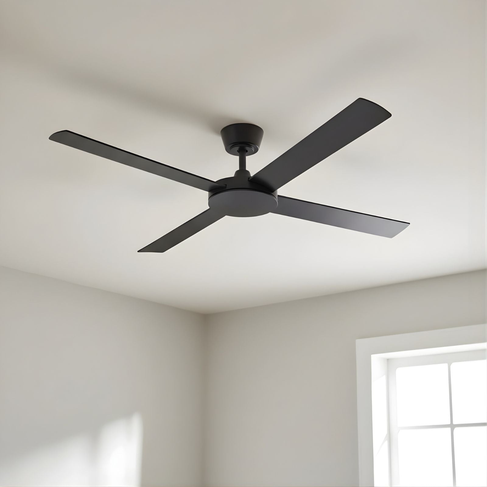 Close Up Fanco Eco Silent Pro 56'' (142cm) DC Ceiling Fan Black F1140/202C - The Blue Space