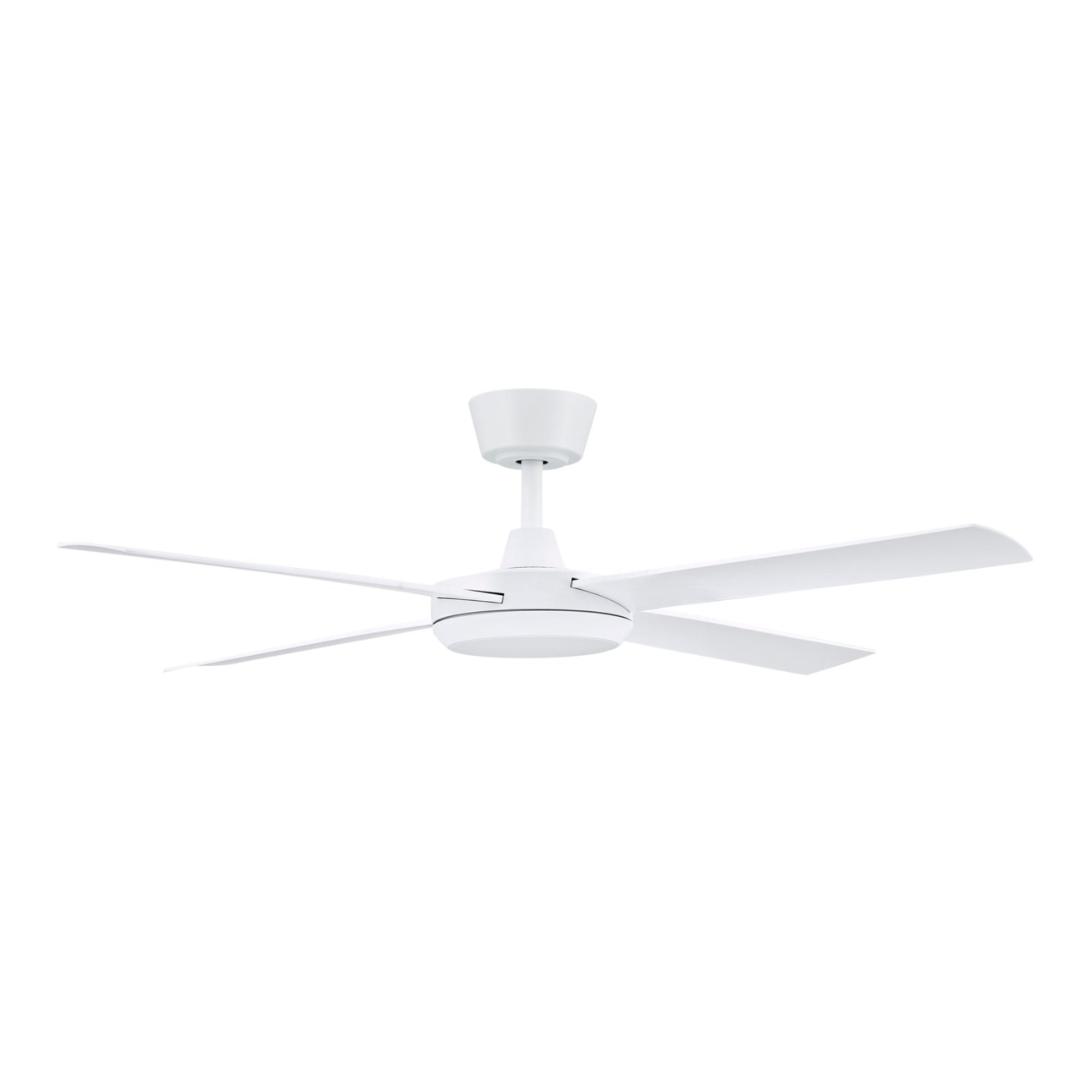 Side View Fanco Eco Silent Pro 56'' (142cm) DC Ceiling Fan with LED Light - White F1141/101C - The Blue Space