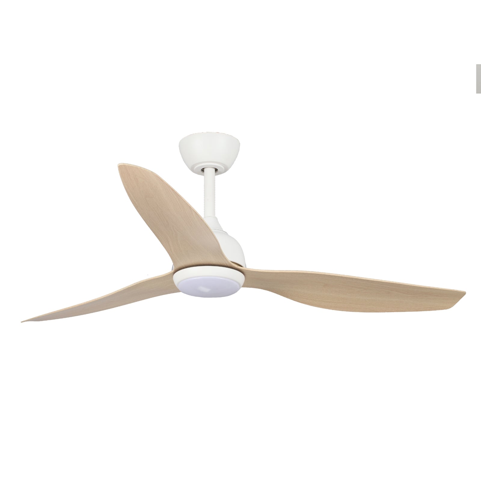 Buttom Fanco Eco Style 52'' (132cm) DC Ceiling Fan with LED Light - White and Beechwood F4011/121A - The Blue Space