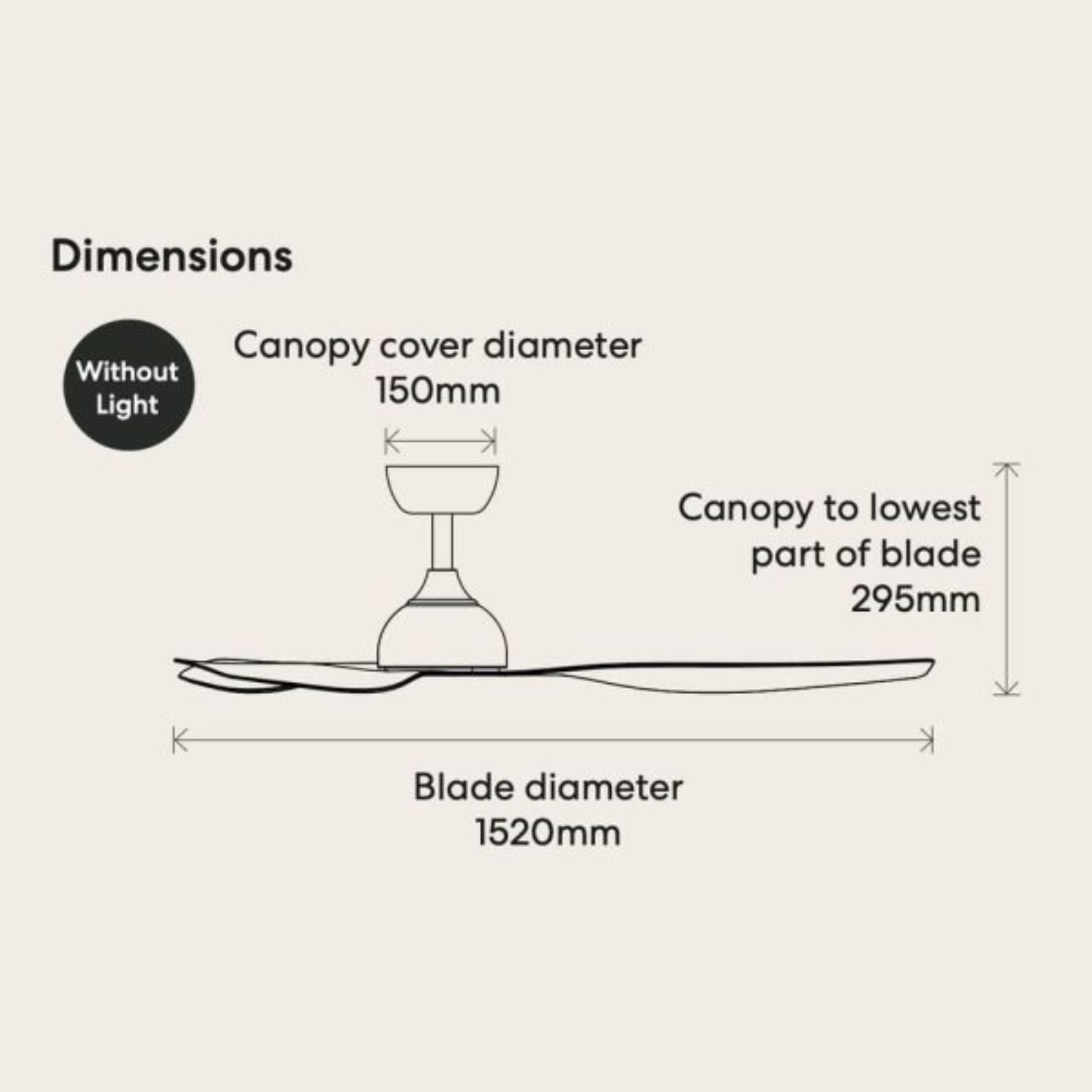 Dimension Fanco Eco Style 60'' (152cm) DC Ceiling Fan - White F4020/101A - The Blue Space