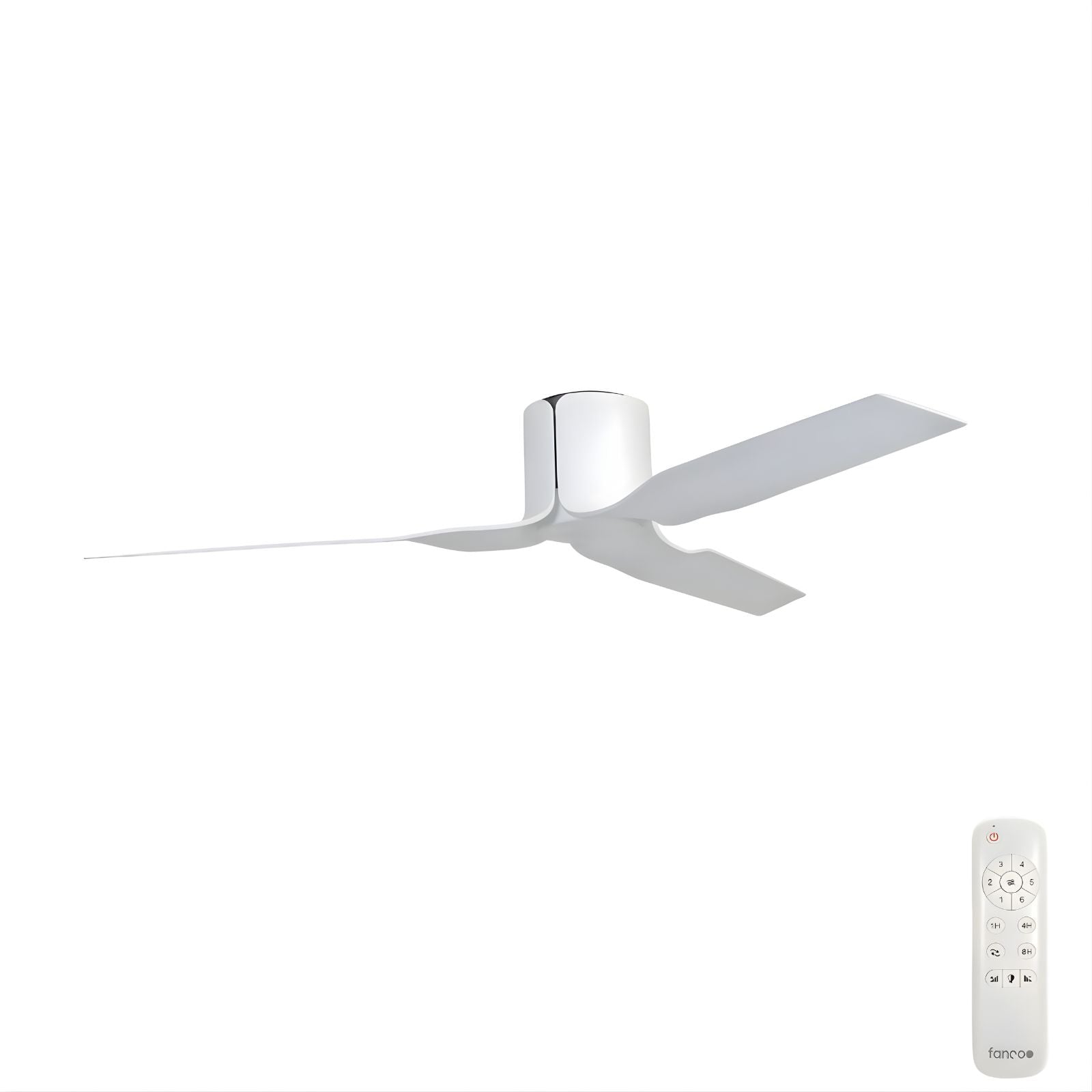 Set Fanco Flow 52'' (132cm) DC Ceiling Fan - White F0150/101A - The Blue Space