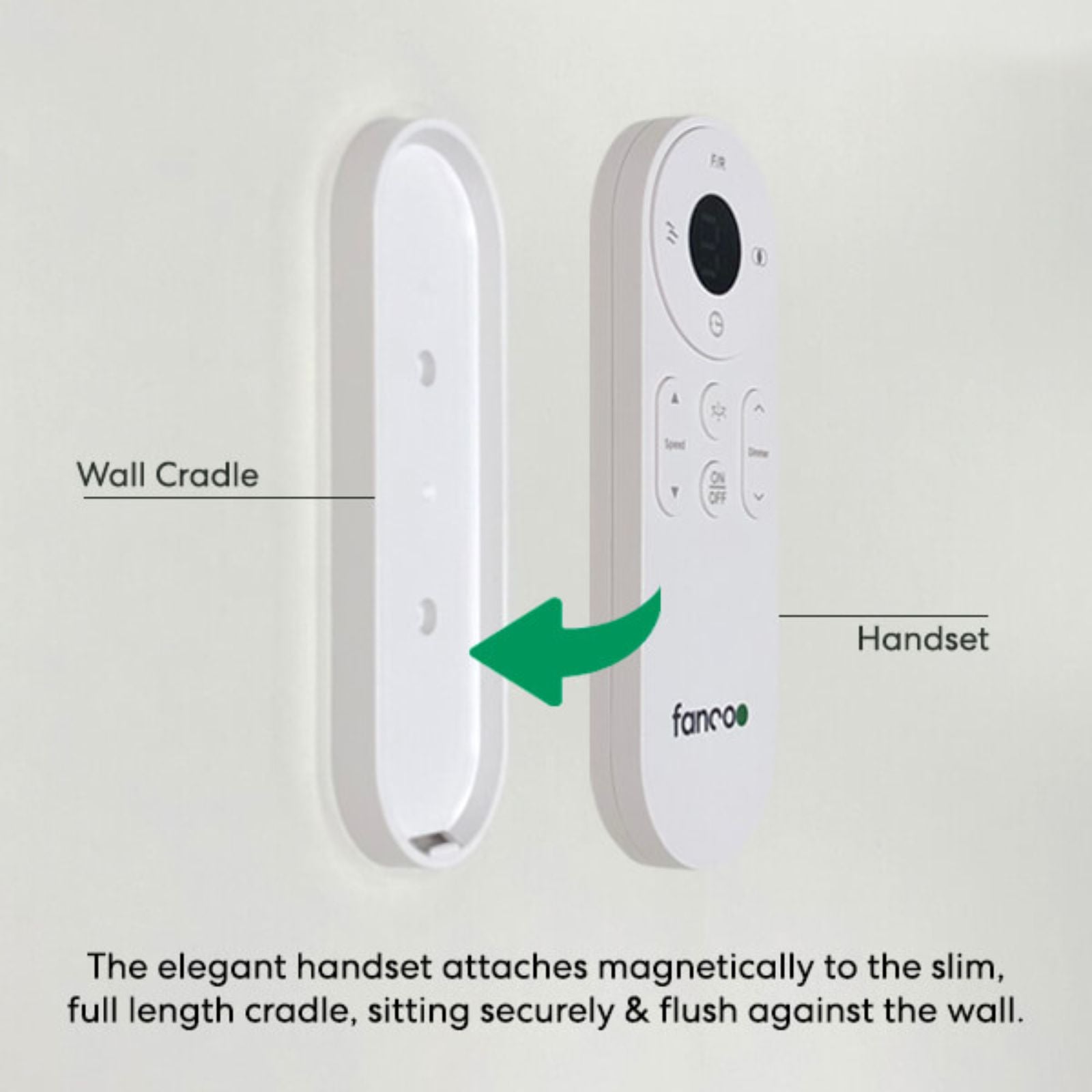 Remote Details Fanco Horizon High Airflow 64" (162cm) DC Ceiling Fan - Black F3020/202C - The Blue Space