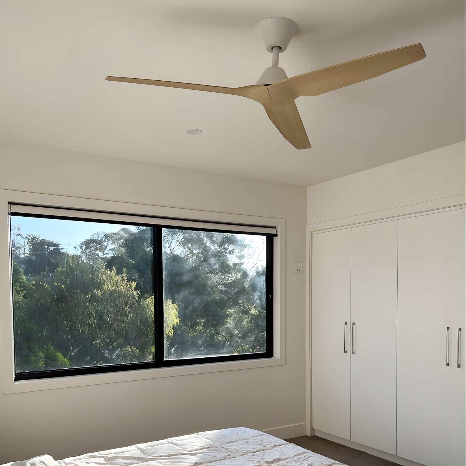 Lifestyle Fanco Infinity-iD 54'' (137cm) DC Ceiling Fan - White and Beechwood F8030/121B - The Blue Space