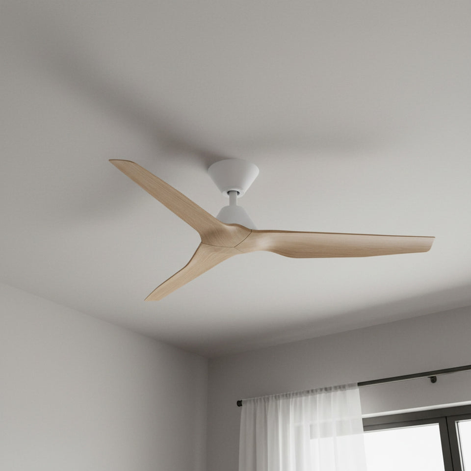 Fanco Infinity-iD v3 48'' (122cm) DC Ceiling Fan White and Beechwood