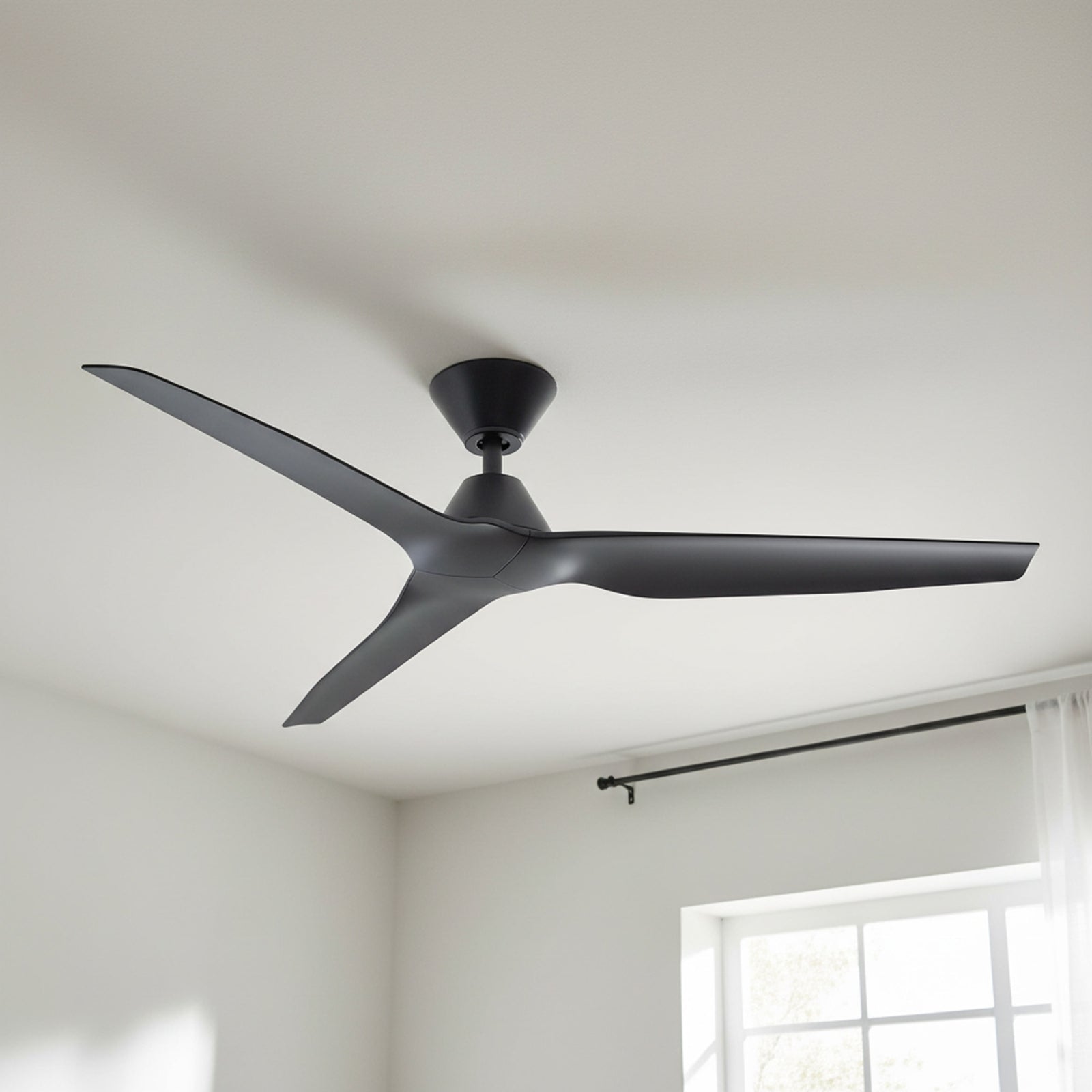 Close Up Fanco Infinity-iD v3 54'' (137cm) DC Ceiling Fan Black F8030/202C - The Blue Space