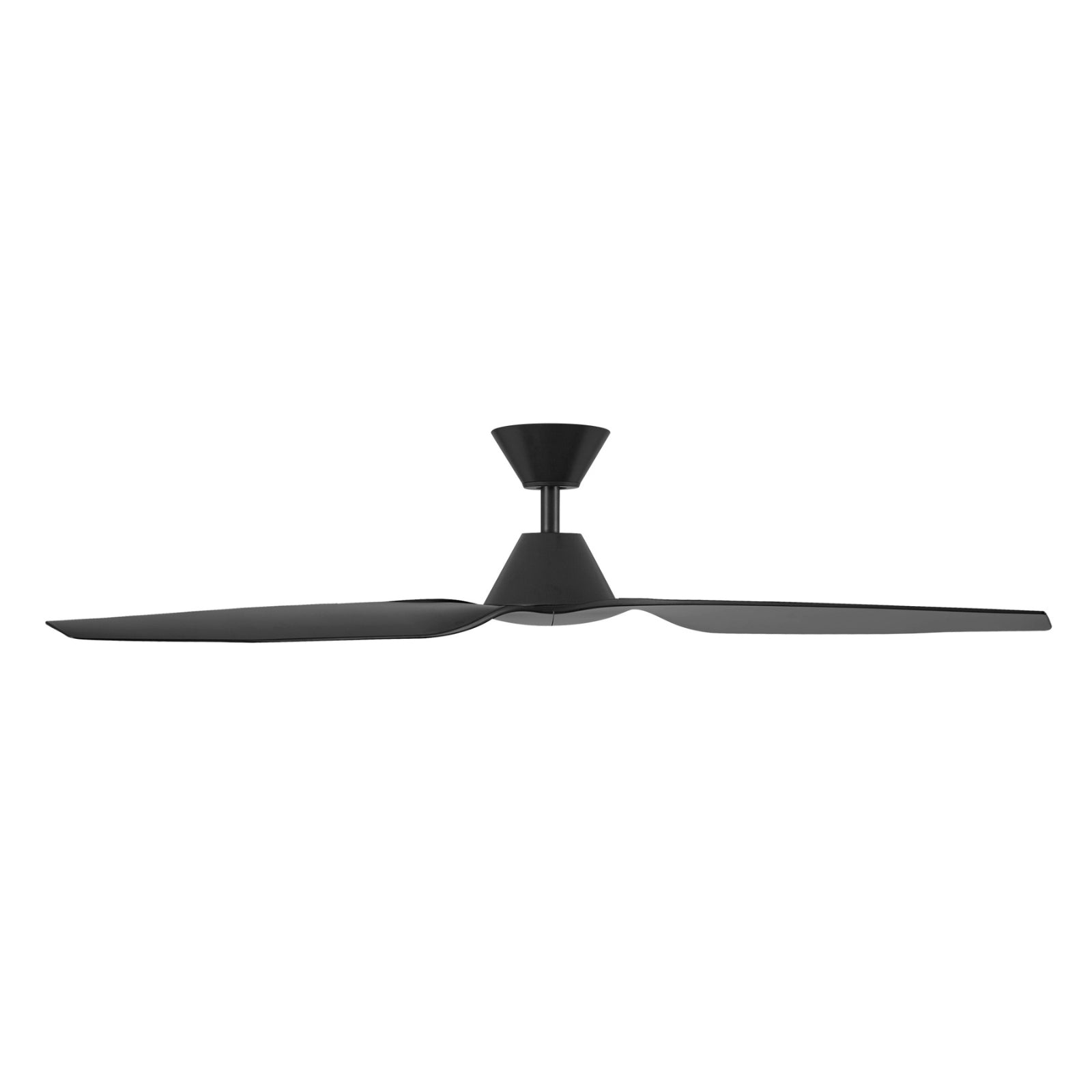 Side View Fanco Infinity-iD v3 54'' (137cm) DC Ceiling Fan Black F8030/202C - The Blue Space