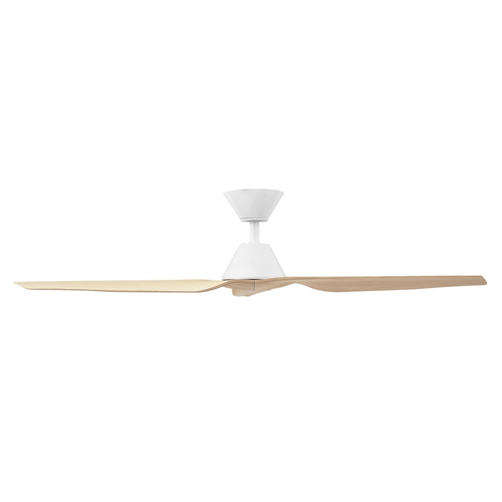 Side View Fanco Infinity-iD v3 54'' (137cm) DC Ceiling Fan White and Beechwood F8030/121C - The Blue Space