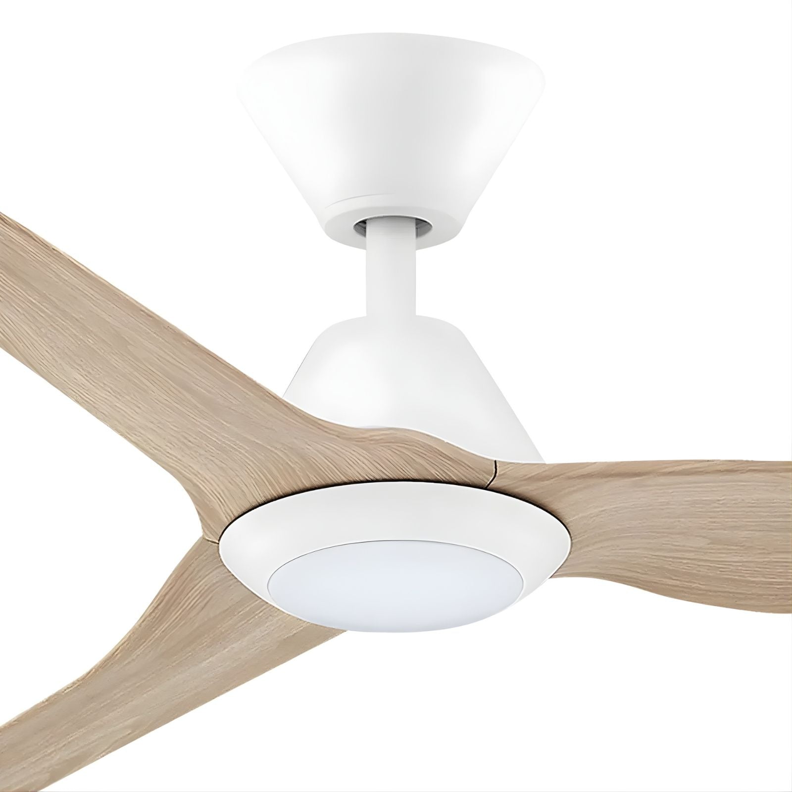 Details Fanco Infinity-iD v3 54'' (137cm) DC Ceiling Fan with LED Light White and Beechwood F8031/121C - The Blue Space