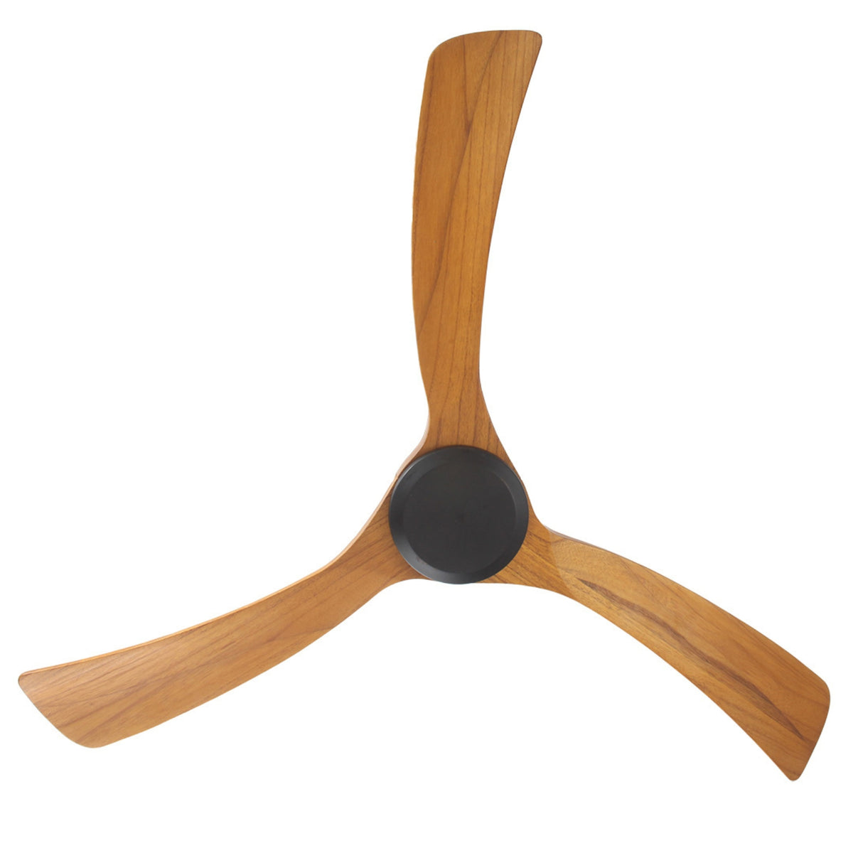 Bottom View Fanco Sanctuary 52'' (132cm) DC Ceiling Fan - Black and Teak F6000/218A - The Blue Space