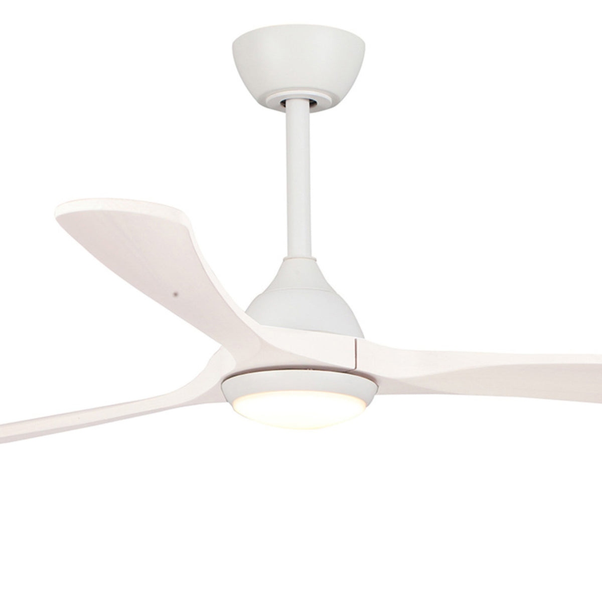 Side View Fanco Sanctuary 52'' (132cm) DC Ceiling Fan with LED Light - White and Whitewash F6001/120A - The Blue Space
