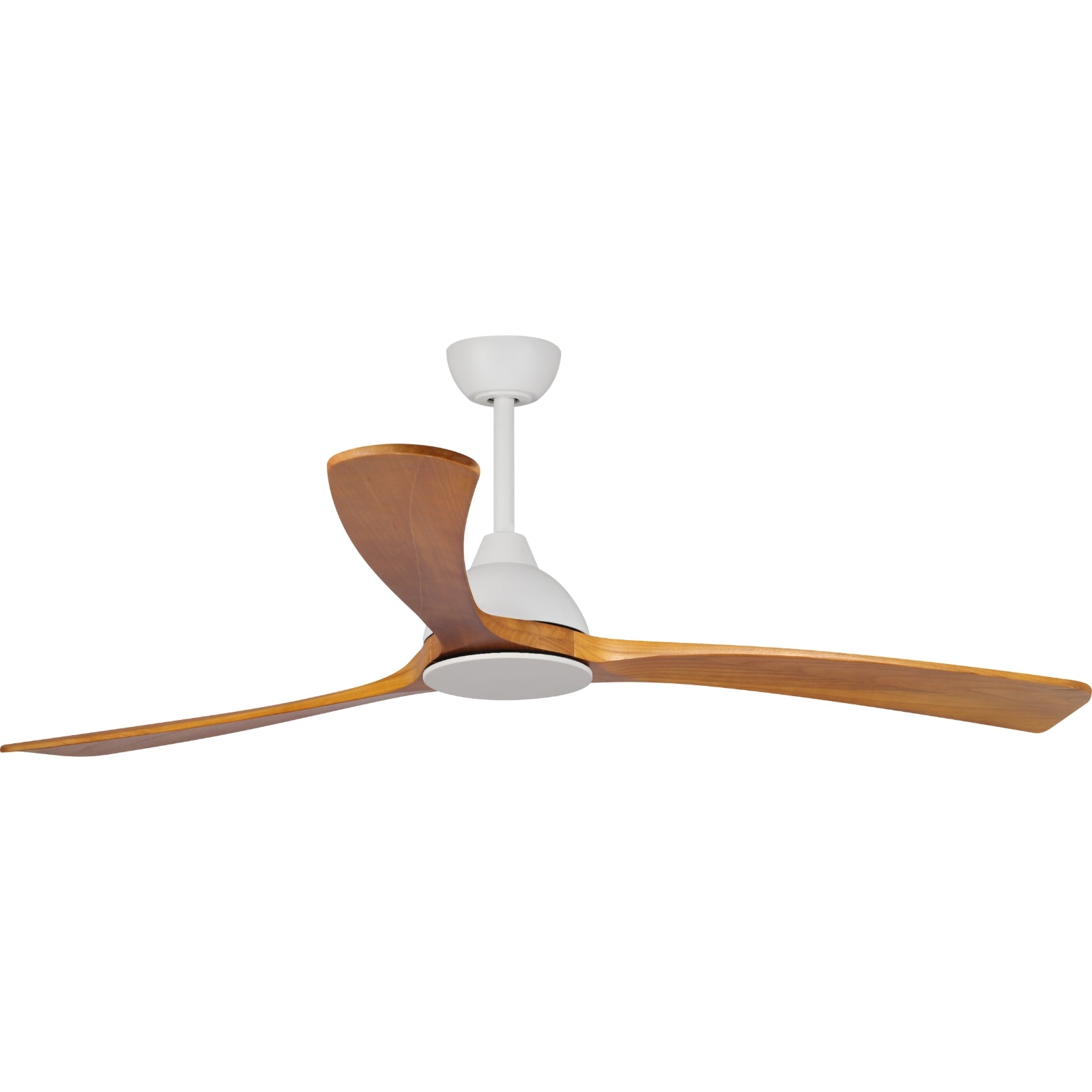 Side View Fanco Sanctuary 70'' (178cm) DC Ceiling Fan - White and Teak KF6010/118A - The Blue Space