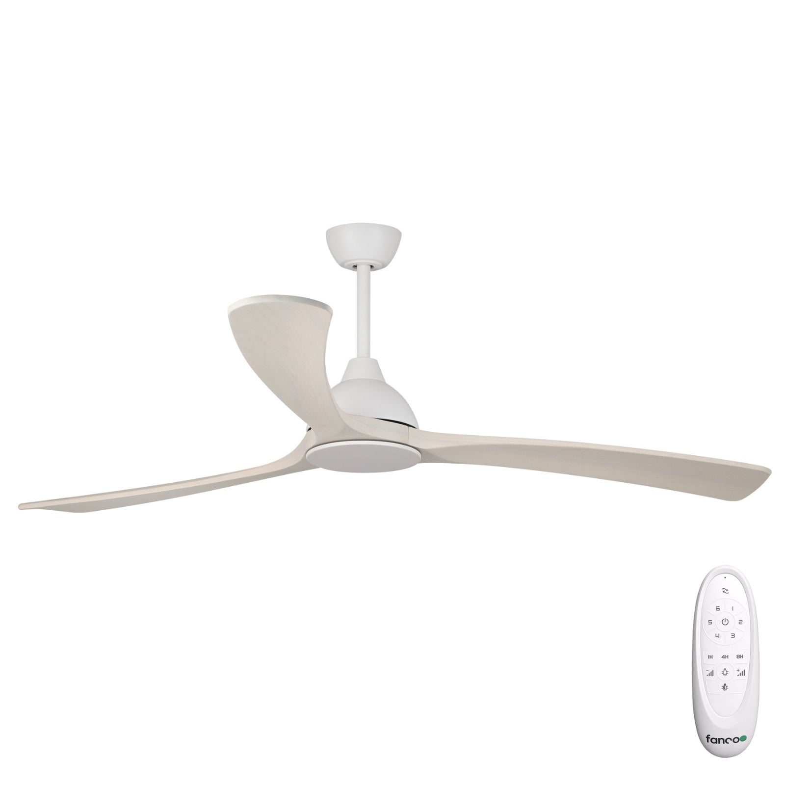 Fanco Sanctuary 70'' (178cm) DC Ceiling Fan - White and Whitewash KF6010/101A - The Blue Space