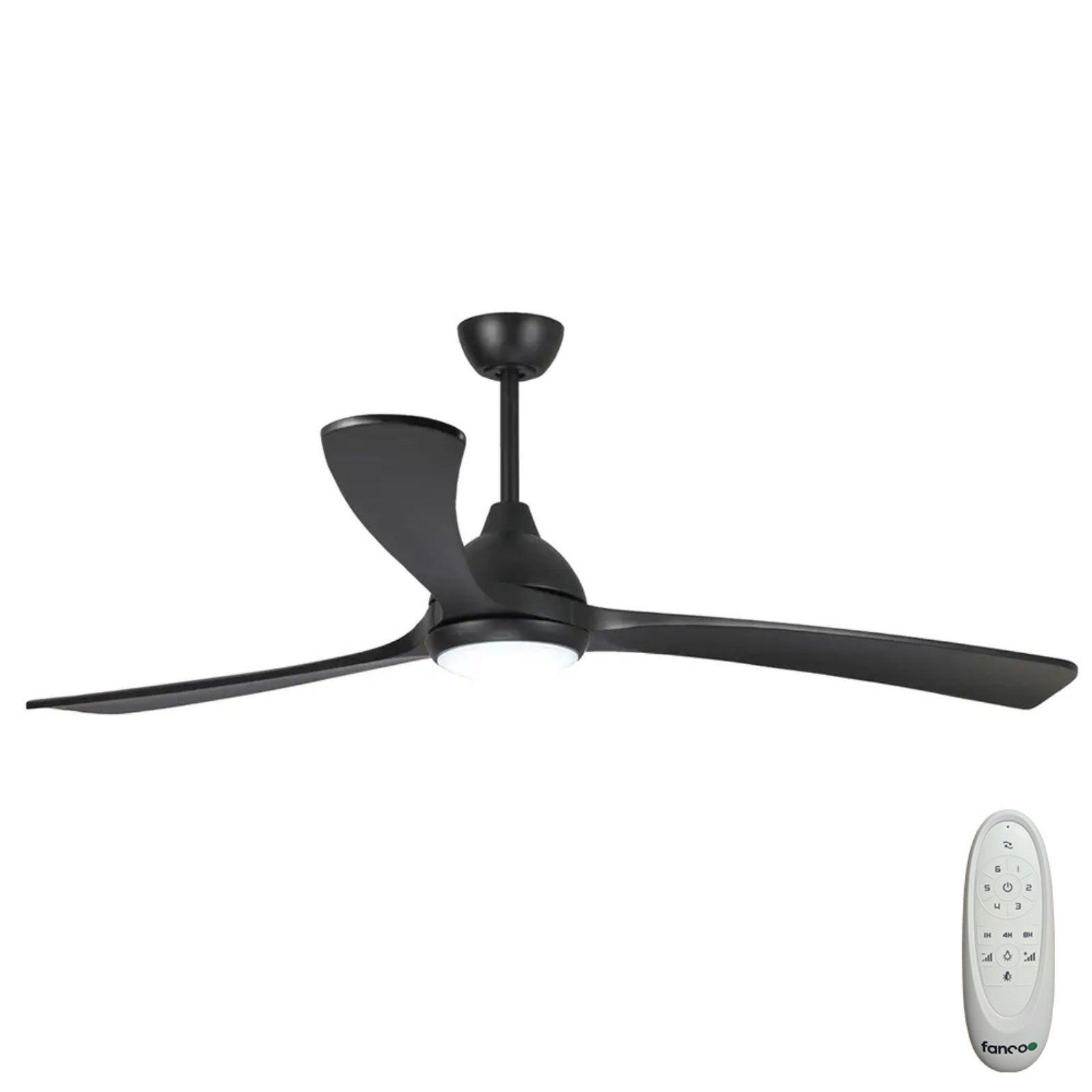 Fanco Sanctuary 70'' (178cm) DC Ceiling Fan with LED Light - Black KF6011/202A - The Blue Space