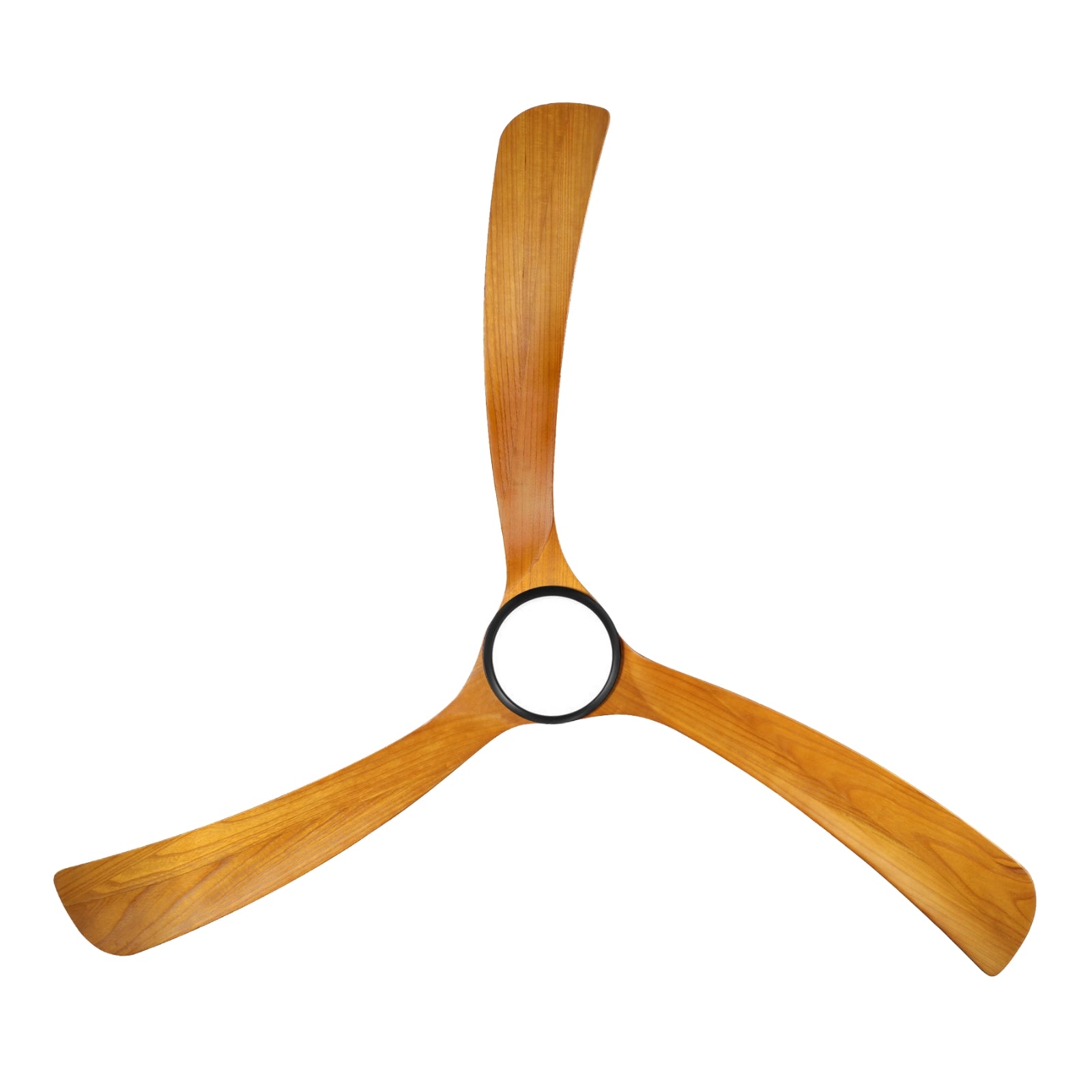 Plan View Fanco Sanctuary 70'' (178cm) DC Ceiling Fan with LED Light - Black and Teak KF6011/218A - The Blue Space