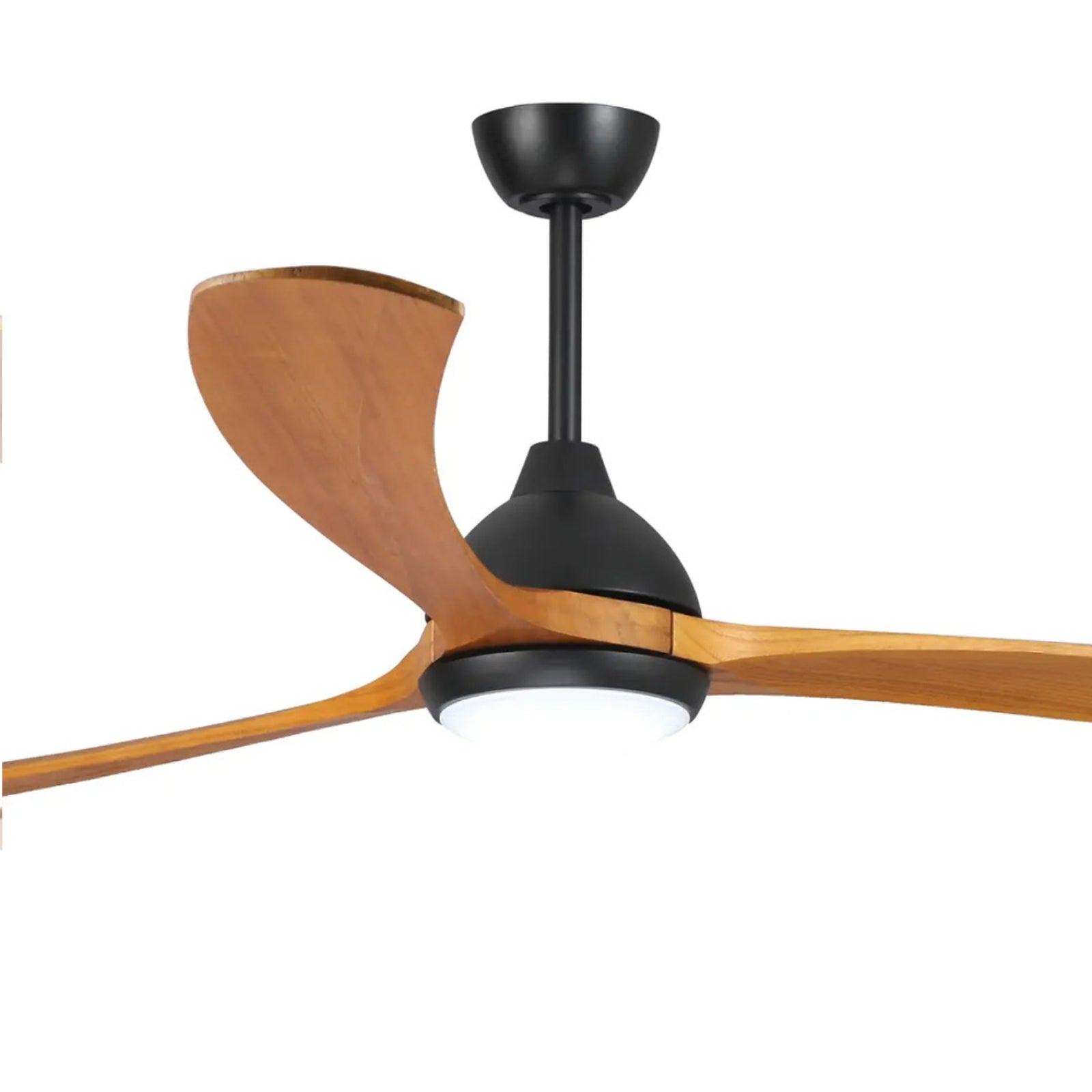 Blades Detail Fanco Sanctuary 70'' (178cm) DC Ceiling Fan with LED Light - Black and Teak KF6011/218A - The Blue Space