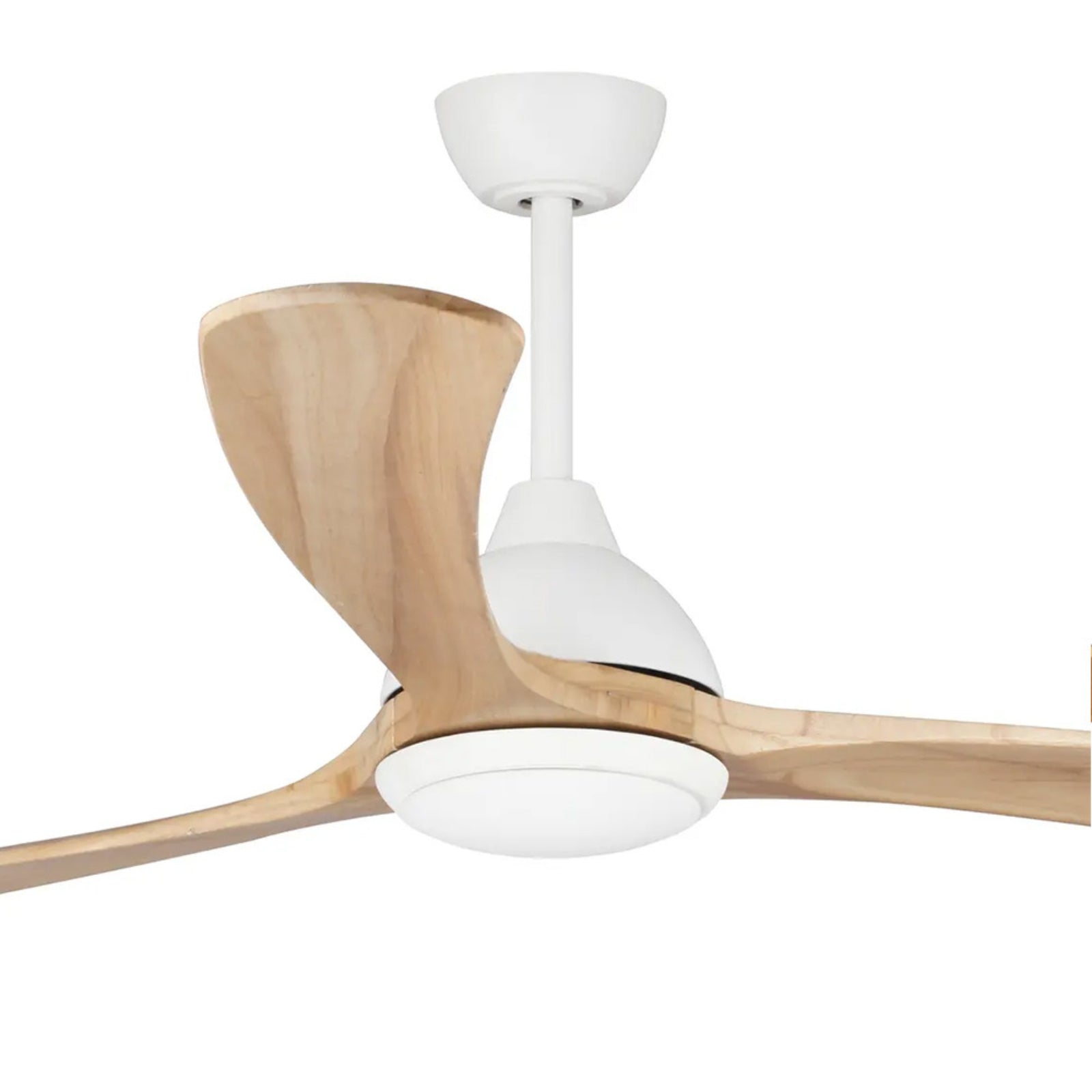 Blades Detail Fanco Sanctuary 70'' (178cm) DC Ceiling Fan with LED Light - White and Natural KF6011/119A - The Blue Space
