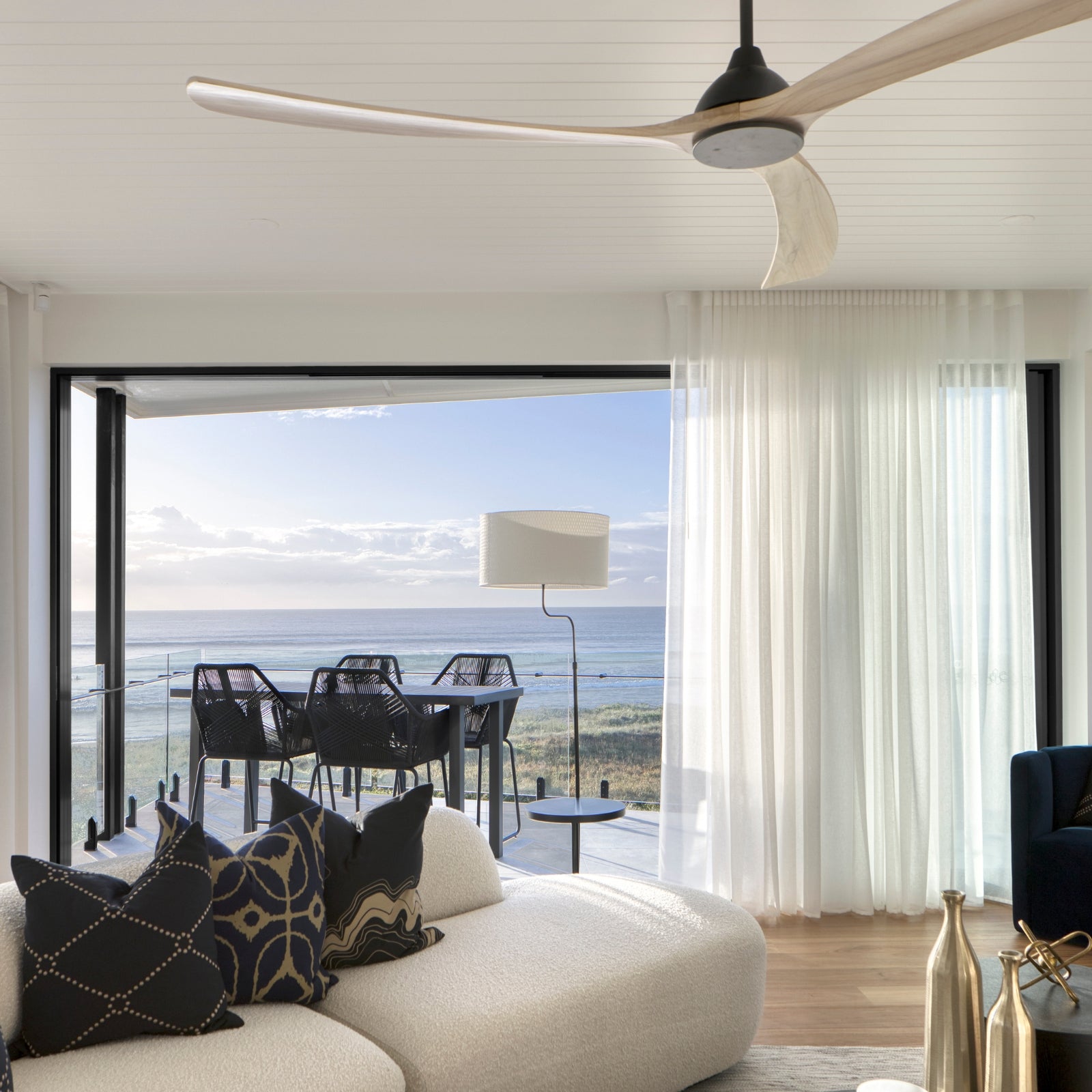 Lifestyle Fanco Sanctuary 86'' (218cm) DC Ceiling Fan - Black and Natural KF6020/219A - The Blue Space