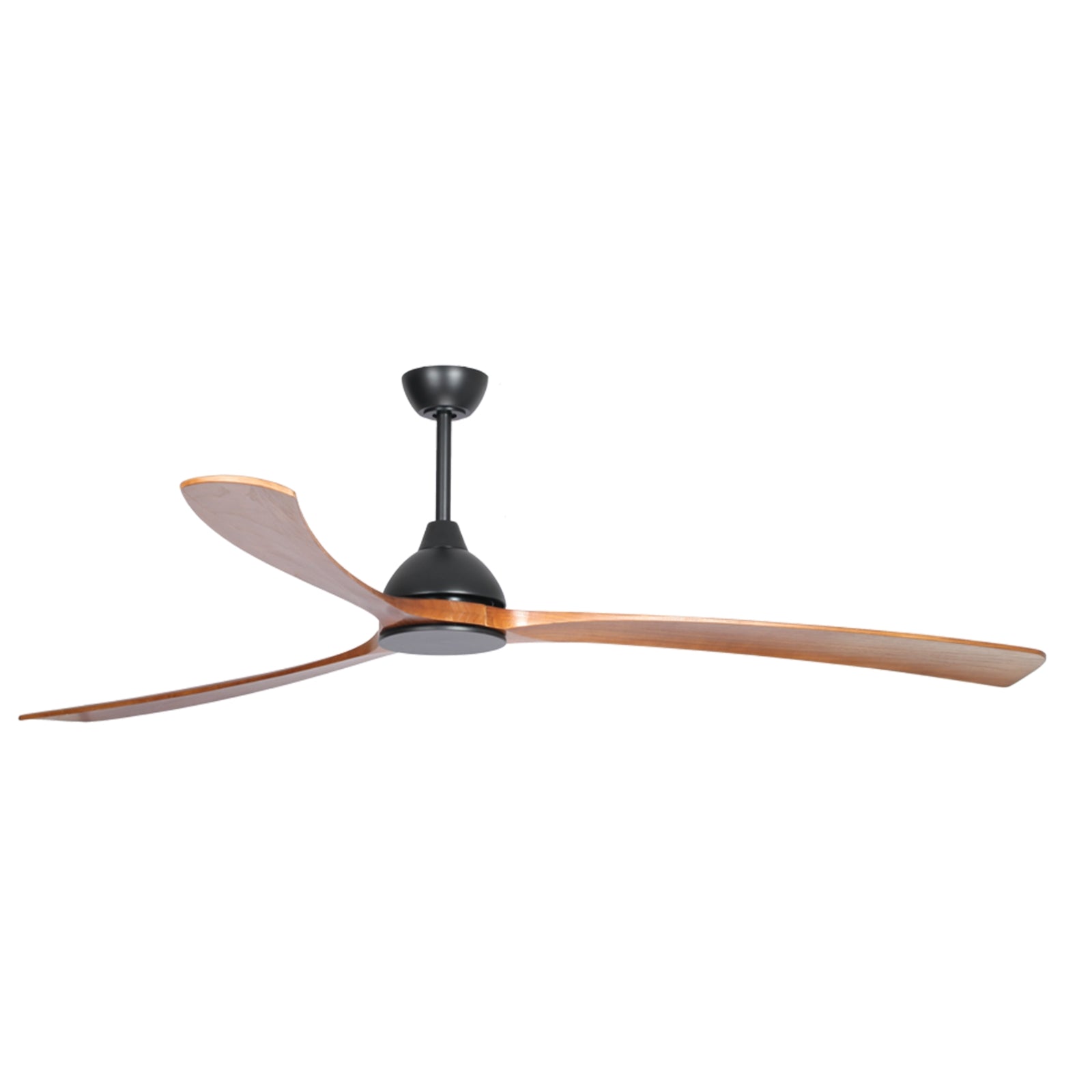 Side View Fanco Sanctuary 86'' (218cm) DC Ceiling Fan - Black and Teak KF6020/218A - The Blue Space