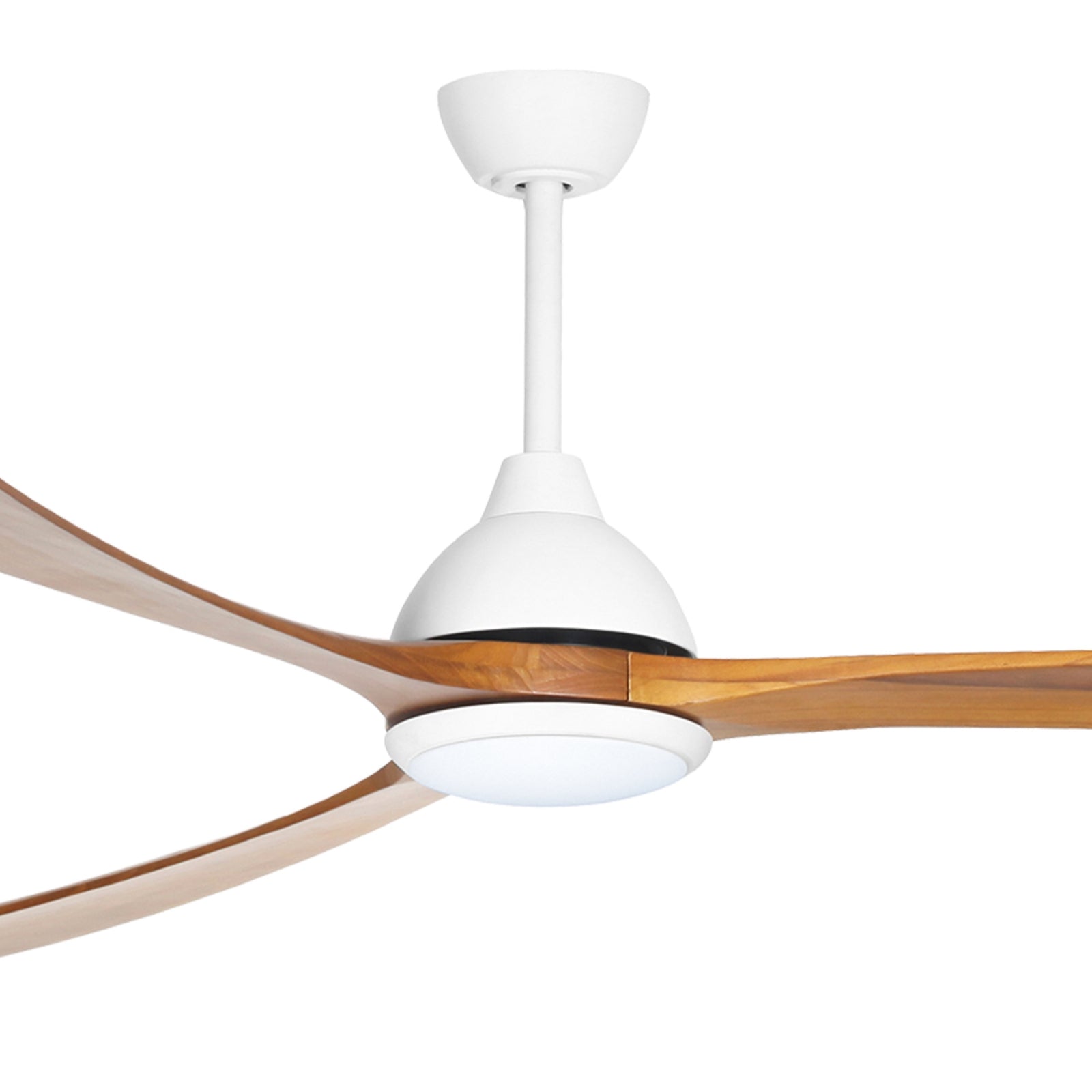 Details Fanco Sanctuary 86'' (218cm) DC Ceiling Fan with LED Light - White and Teak KF6021/118A - The Blue Space