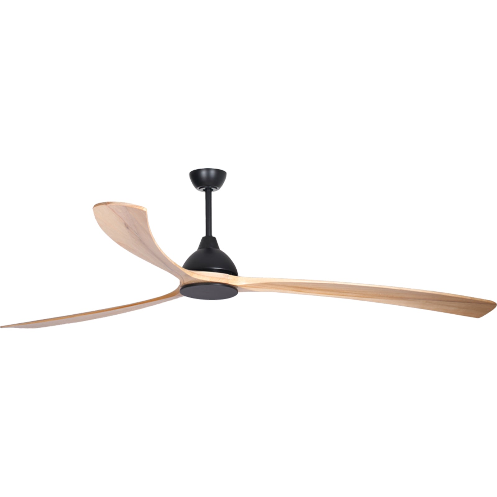 Side View Fanco Sanctuary 92'' (234cm) DC Ceiling Fan - Black and Natural KF6030/219A - The Blue Space