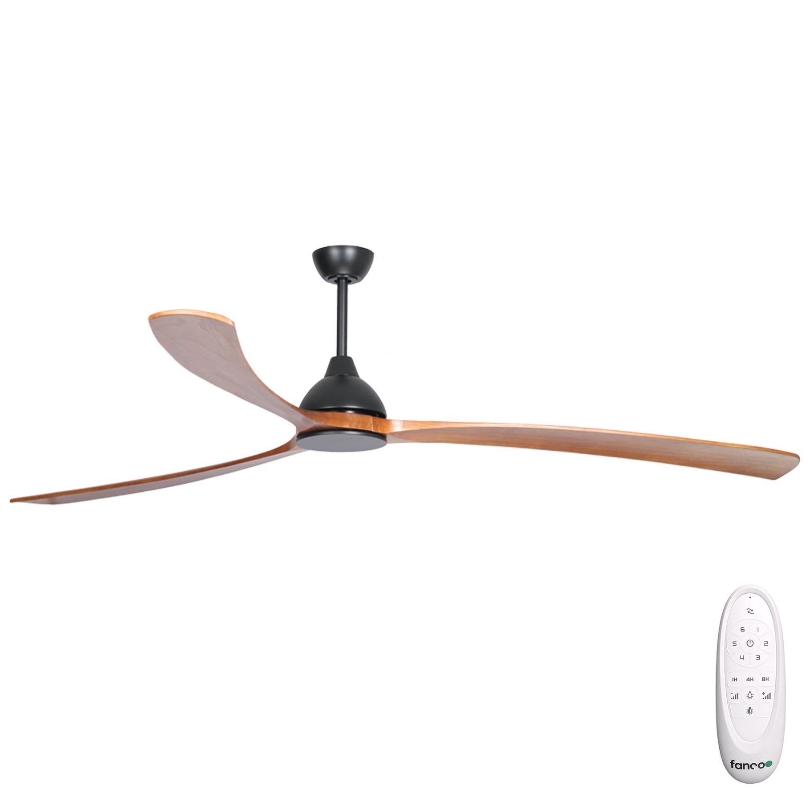 Fanco Sanctuary 92'' (234cm) DC Ceiling Fan - Black and Teak KF6030/218A - The Blue Space