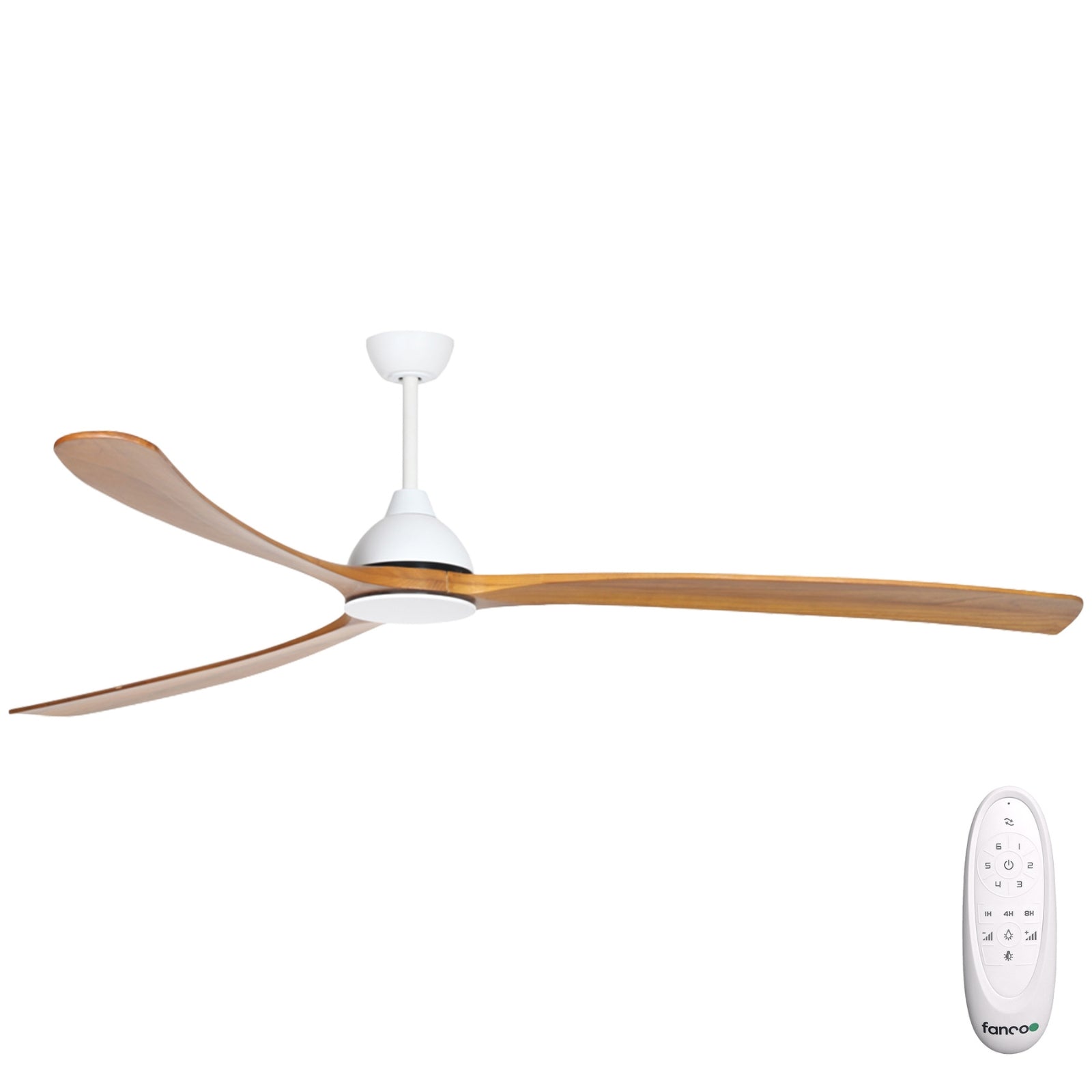Fanco Sanctuary 92'' (234cm) DC Ceiling Fan - White and Teak KF6030/118A - The Blue Space