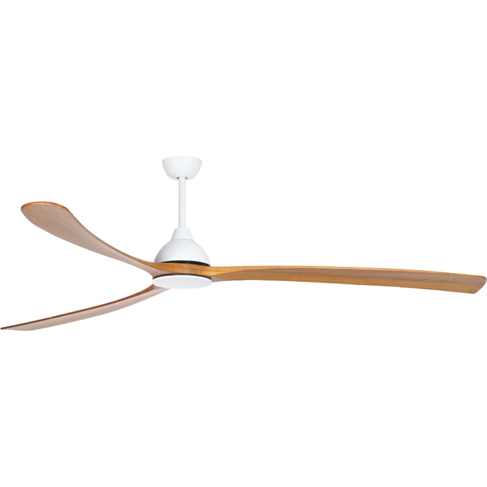 Side View Fanco Sanctuary 92'' (234cm) DC Ceiling Fan - White and Teak KF6030/118A - The Blue Space