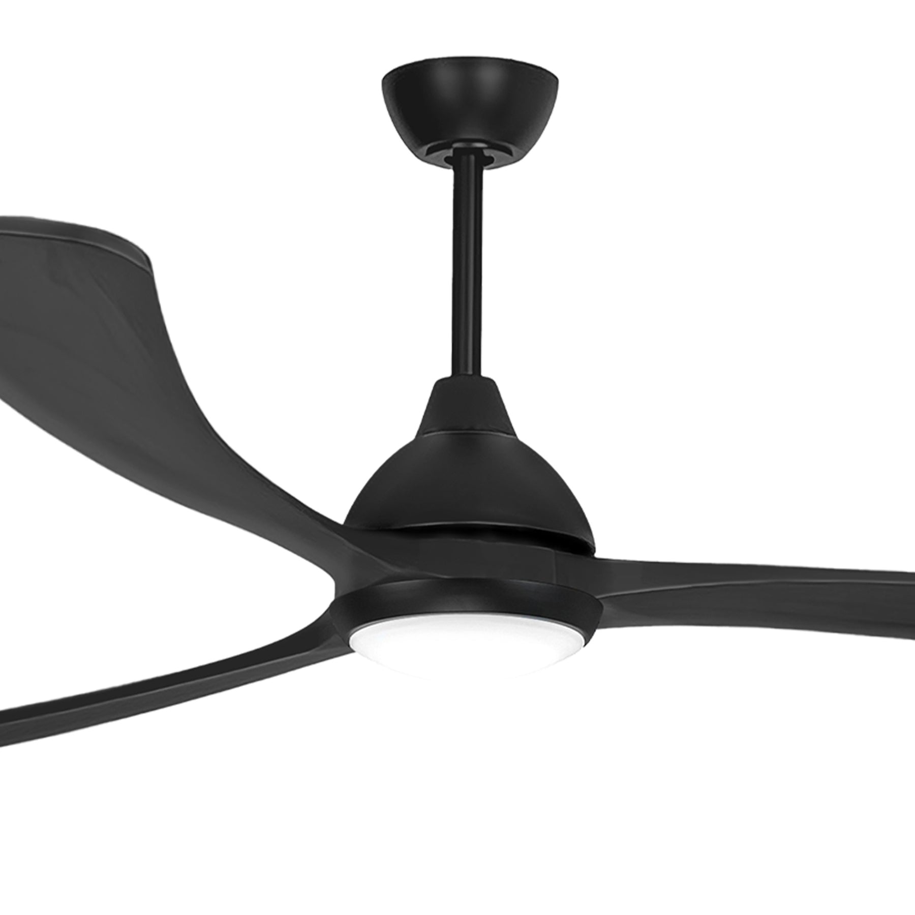 Details Fanco Sanctuary 92'' (234cm) DC Ceiling Fan with LED Light - Black and Black Timber KF6031/202A - The Blue Space