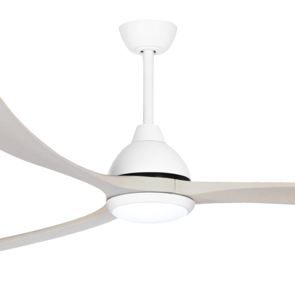 Fanco Sanctuary 92'' (234cm) DC Ceiling Fan with LED Light - White and Whitewash