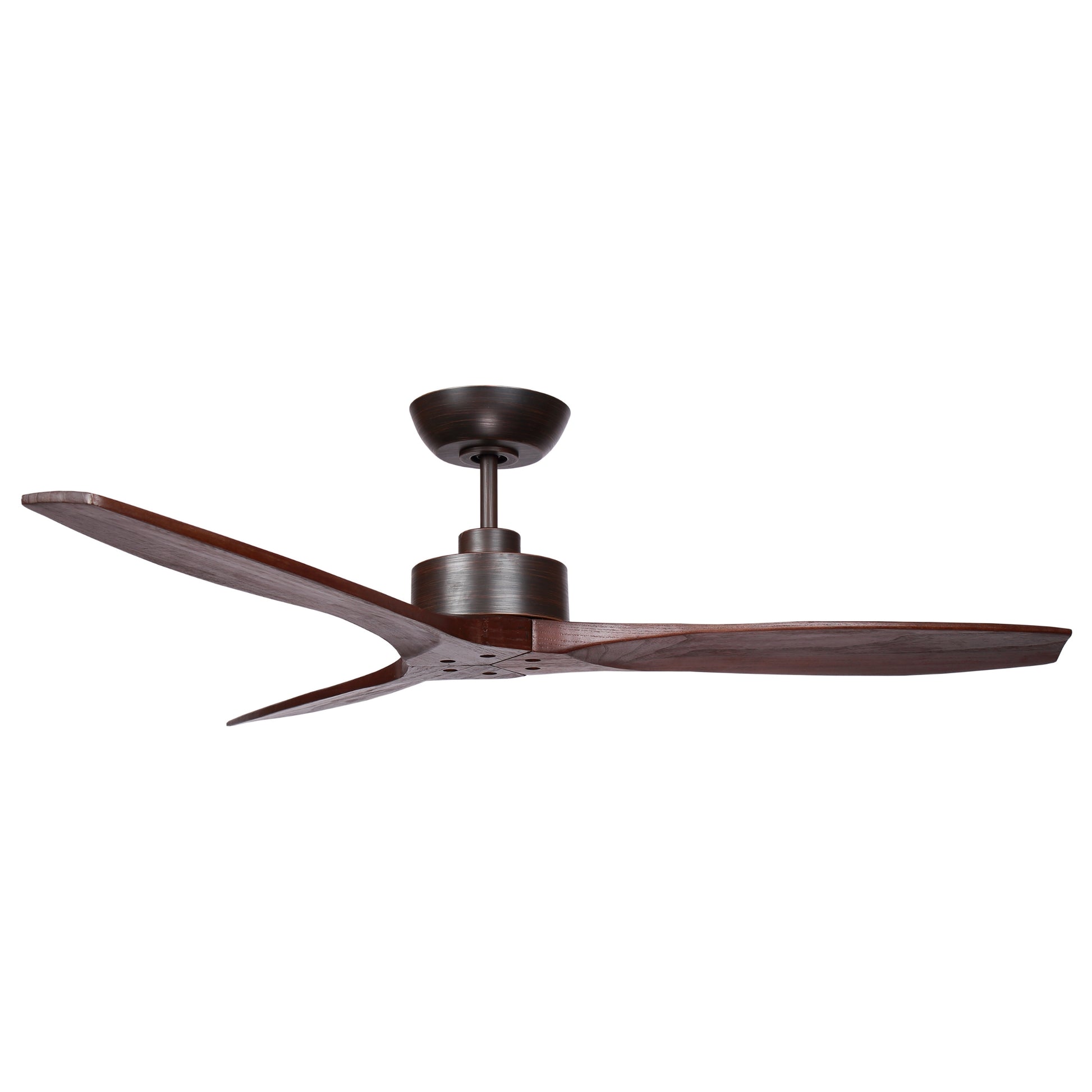 Fanco Wynd V3 54'' (137cm) DC Ceiling Fan - Oil Rubbed Bronze and Handcrafted Timber Blades Walnut F0500/717C - The Blue Space