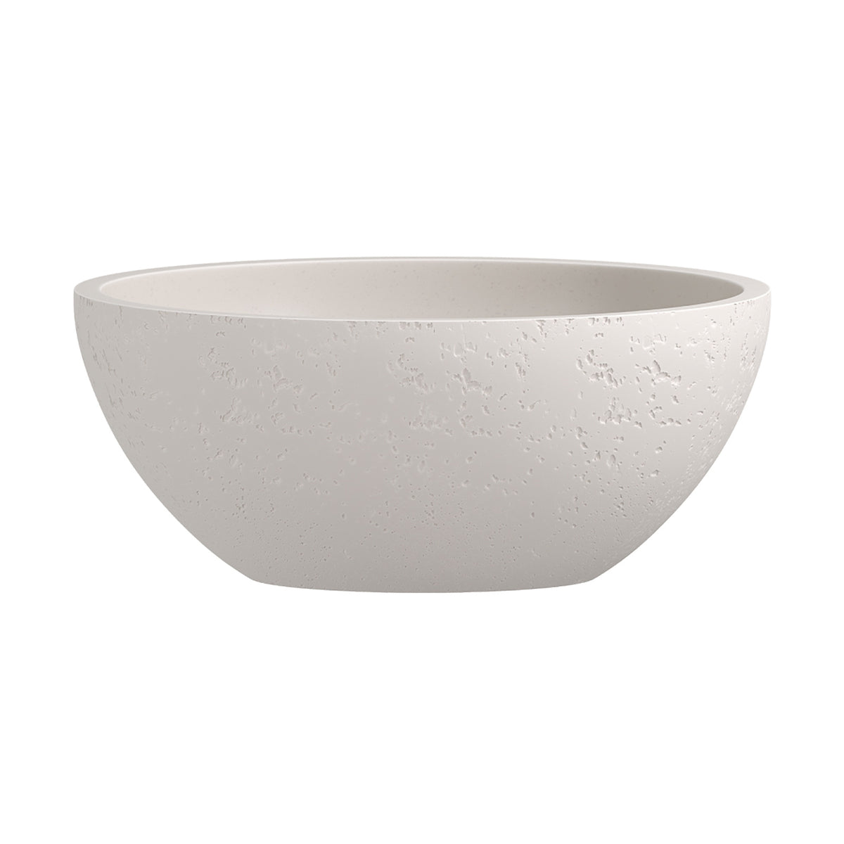 Front Fienza Alba Round Concrete Above Counter Basin - Vanilla RB074V