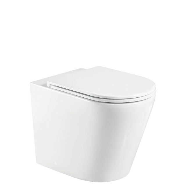 Fienza Aluca Tornado Flush Wall-Faced Toilet Suite With Slim Seat GEBERIT Sigma In-Wall Internal - S-Trap K315A-GE-2 - The Blue Space