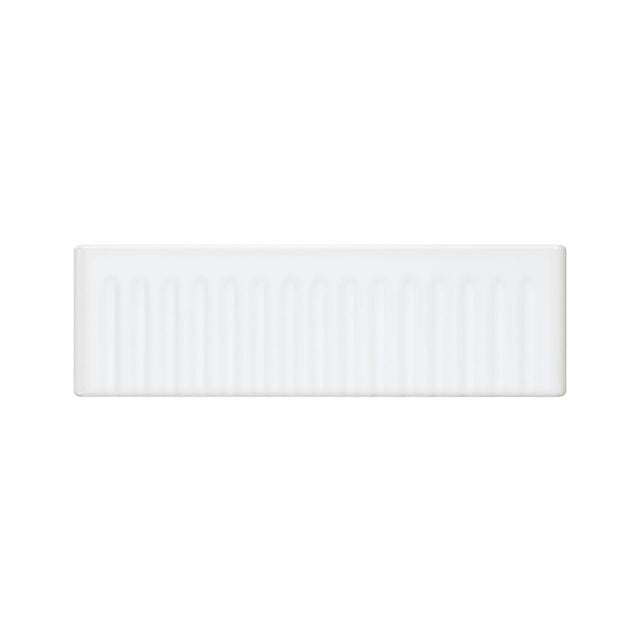 Front Fienza Charlton Butler Sink Double Reversible Fluted & Flat 835mm Fire Clay Gloss White 68702 - The Blue Space