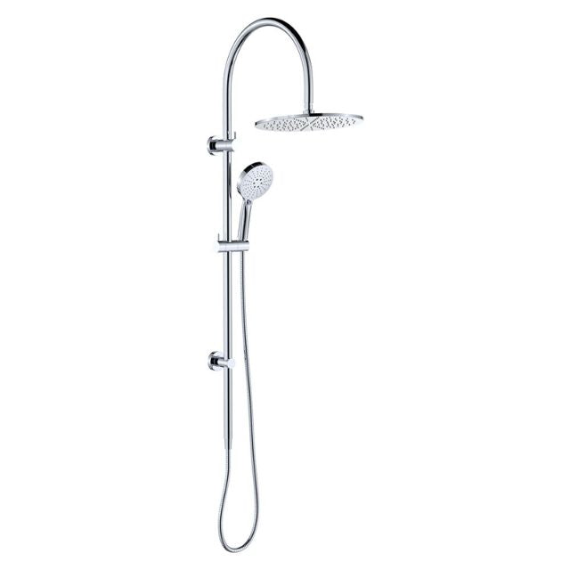 Full Fienza Empire Slim Curved Twin Shower Chrome 455110 - The Blue Space