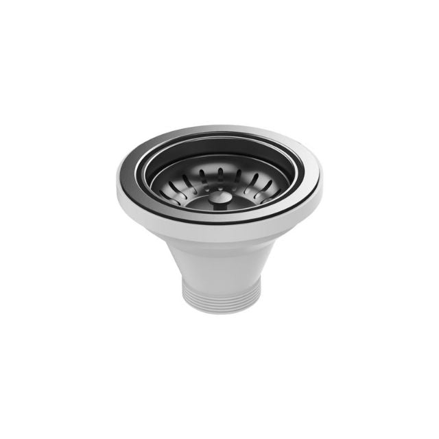 Fienza Hana Sink Basket Waste Carbon Metal 50X90mm With Extended Bolt A3CM - The Blue Space