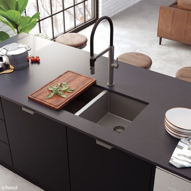 Lifestyle Fienza Hana Sink Colander Tray Carbon Metal 160X450X50mm A20CM - The Blue Space