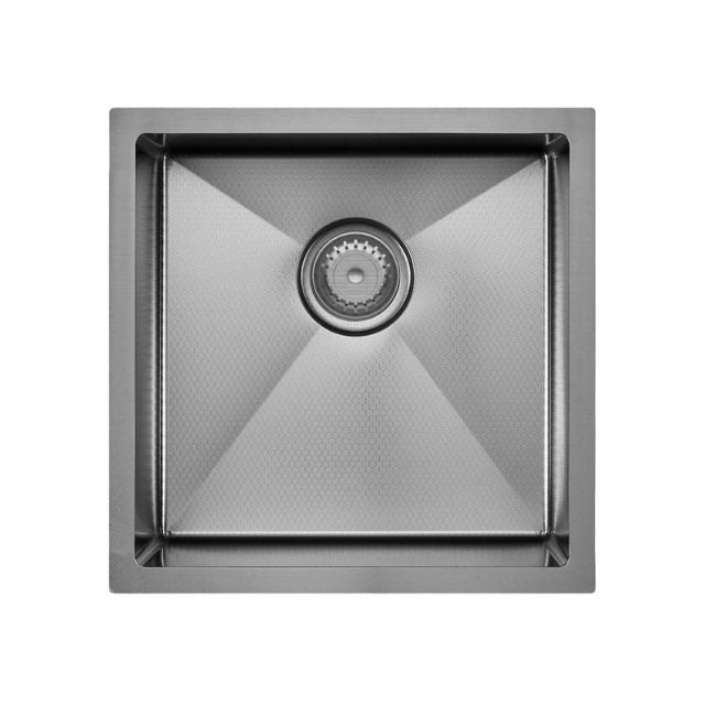 Fienza Hana Single Bowl Sink 32L Anti Scratch Gun Metal 450X450X200mm 68401ASGM - The Blue Space