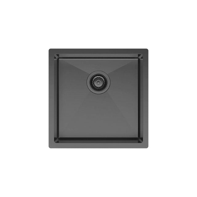 Fienza Hana Single Bowl Sink 32L Carbon Metal Includes Sink Protect Top/Undermount 450X450X200mm 68401CM - The Blue Space