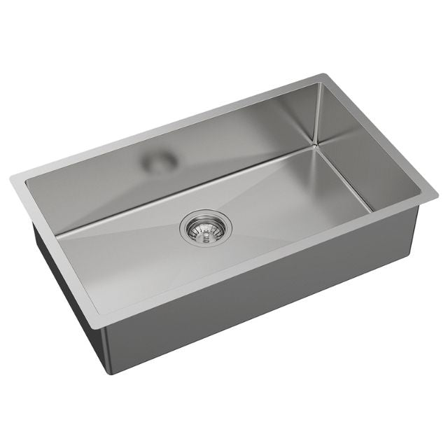 Angle Fienza Hana Single Bowl Sink 55L Top/Undermount 750X450X200mm 68405 - The Blue Space