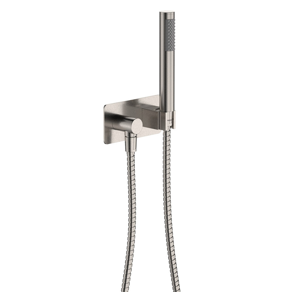 Fienza Isabella Hand Shower Rectangular Plate Brushed Nickel 433112BN - The Blue Space