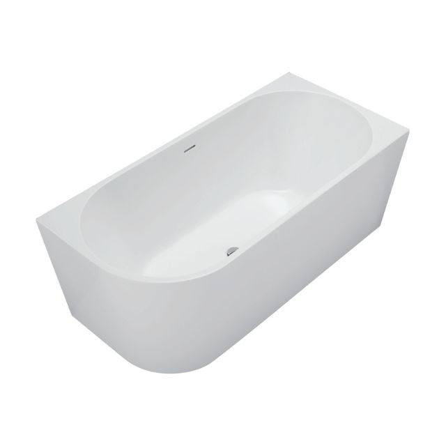 Fienza Isabella Acrylic Corner Bath 1500 with Overflow Gloss White - Left Handed Corner The Blue Space