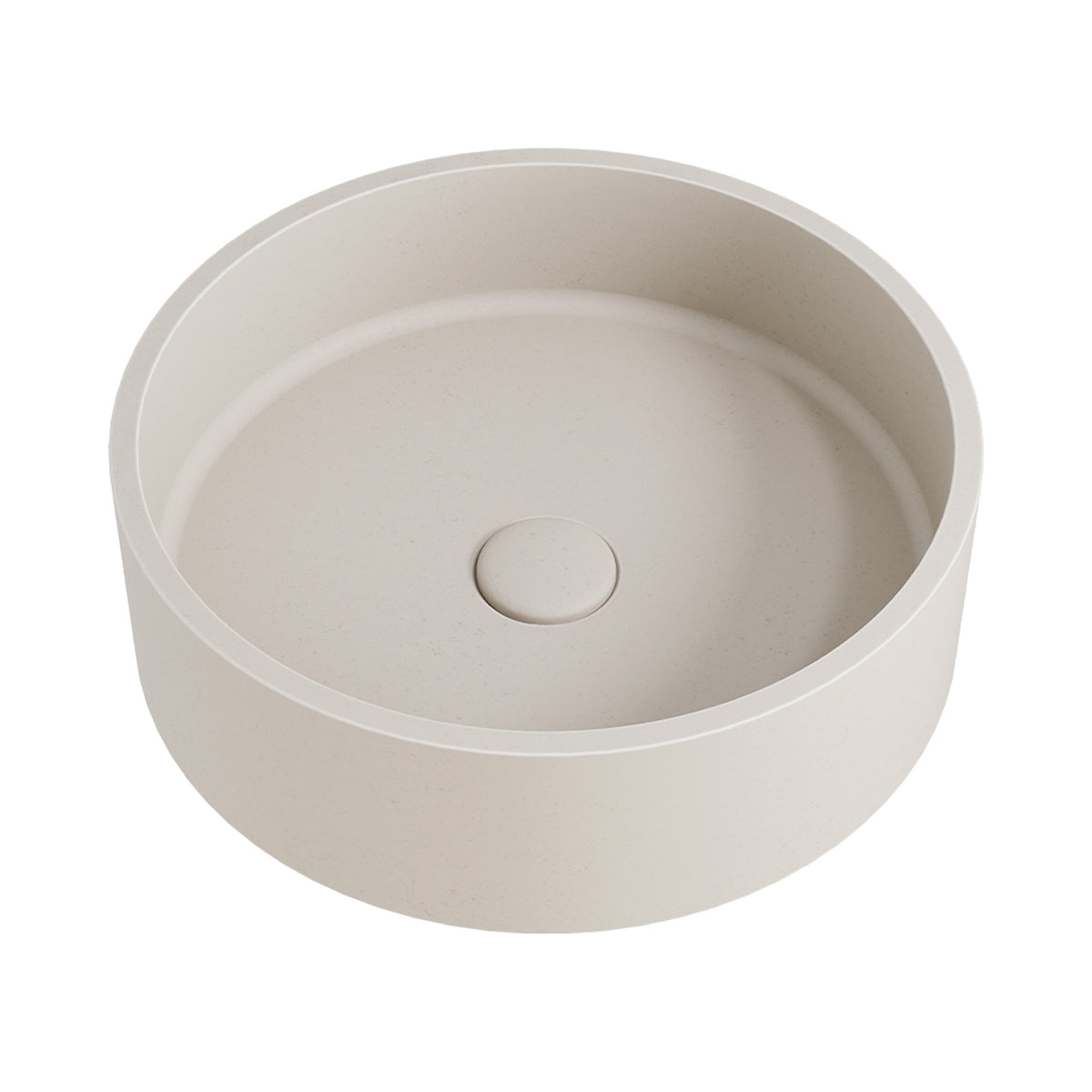 Fienza Jada Round Concrete Above Counter Basin - Vanilla RB199V