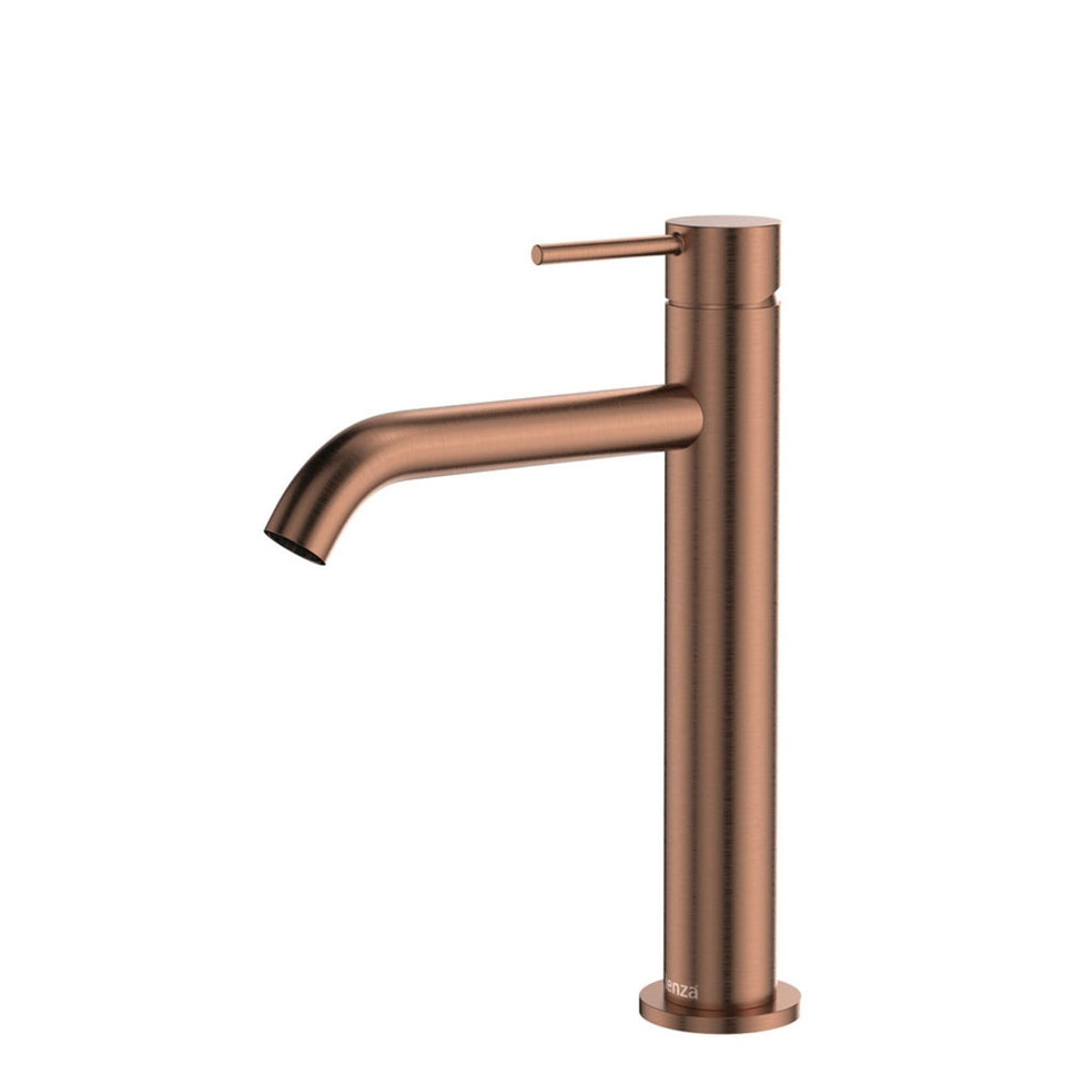 Fienza Kaya Medium Basin Mixer Brushed Copper