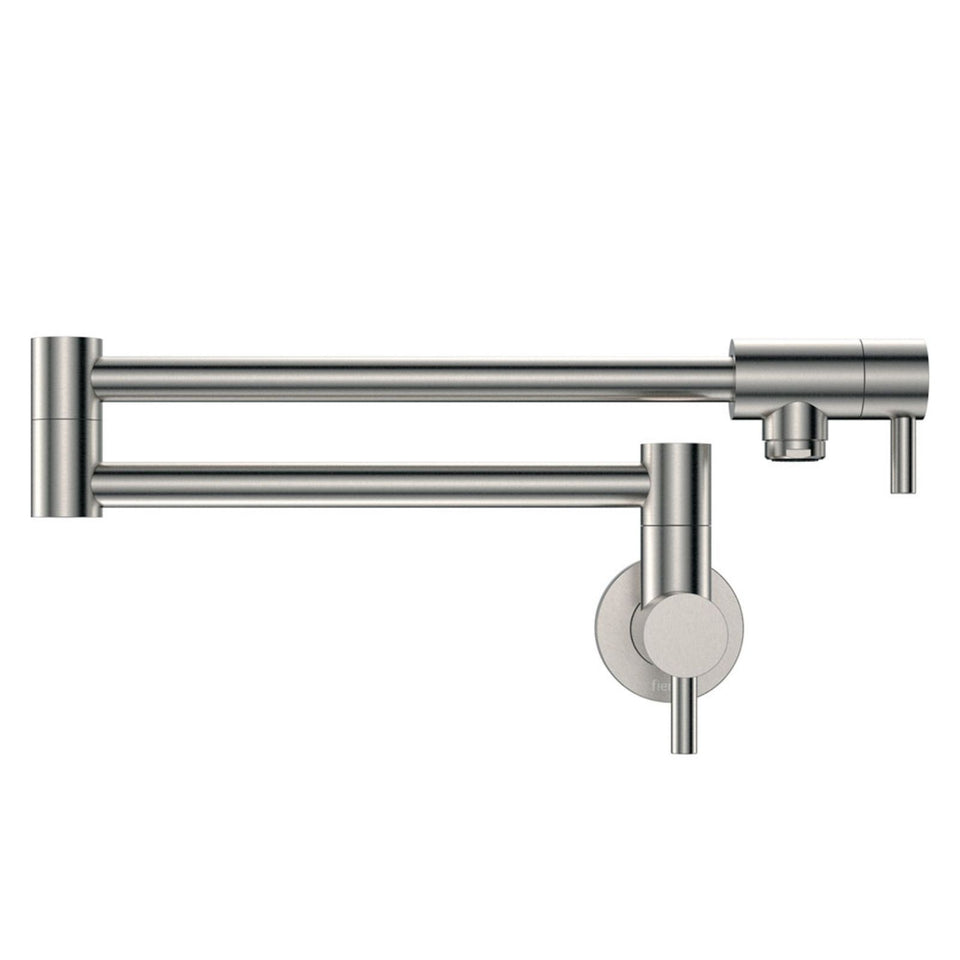 Fienza Kaya Pot Filler Wall Mixer Brushed Nickel