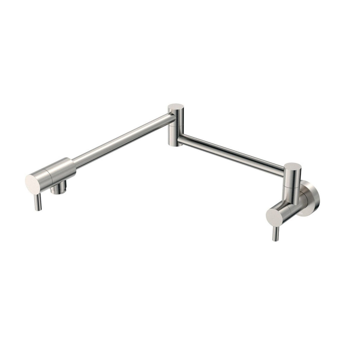 Extended 2 Fienza Kaya Pot Filler Wall Mixer Brushed Nickel 228120BN-LF - The Blue Space